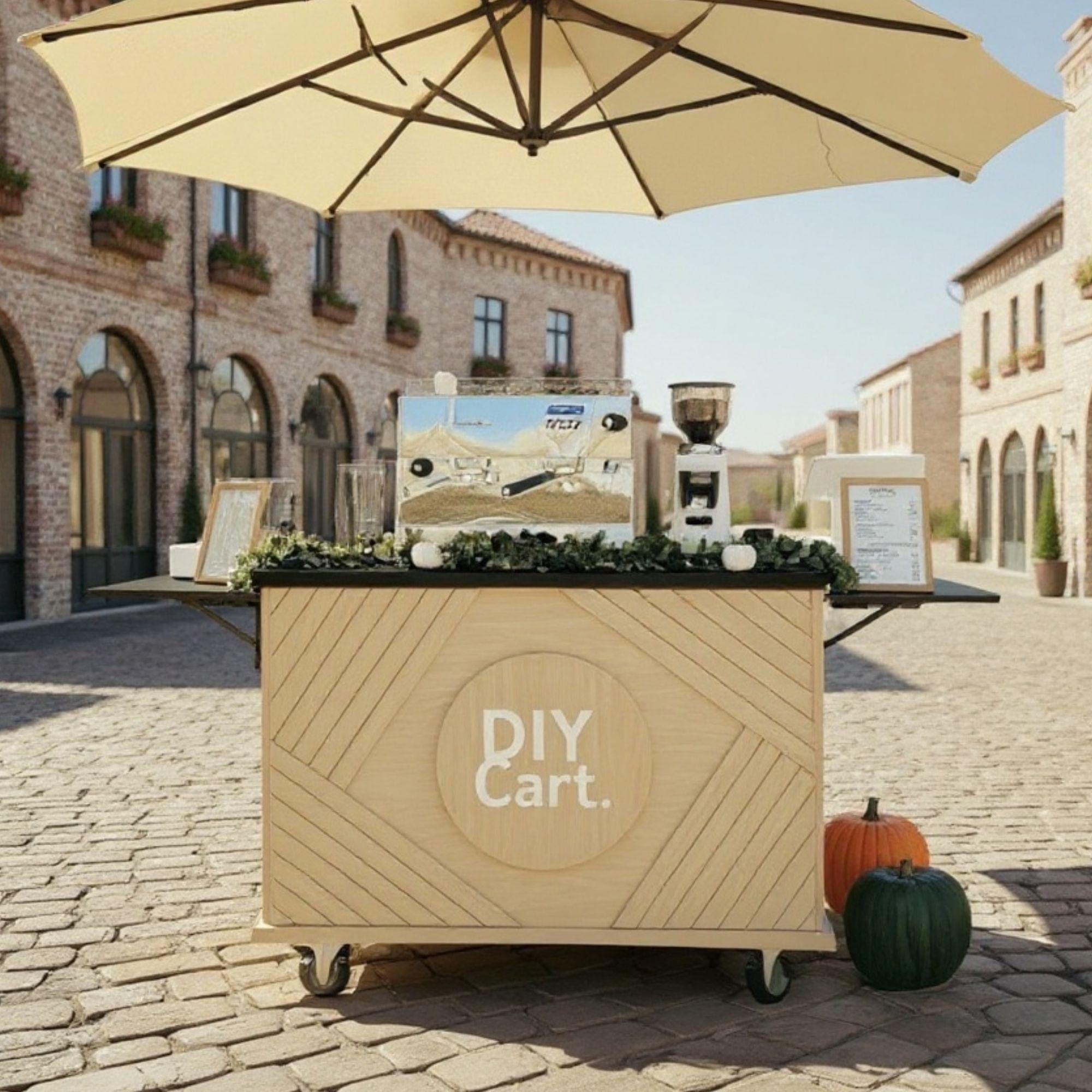 DIY Mobile Bar Cart | Coffee Cart | Custom Food Cart Plan PDF | Wedding Cart | Collapsible Beverage Cart | Vendor Cart | Foldable Bar Cart - view 3