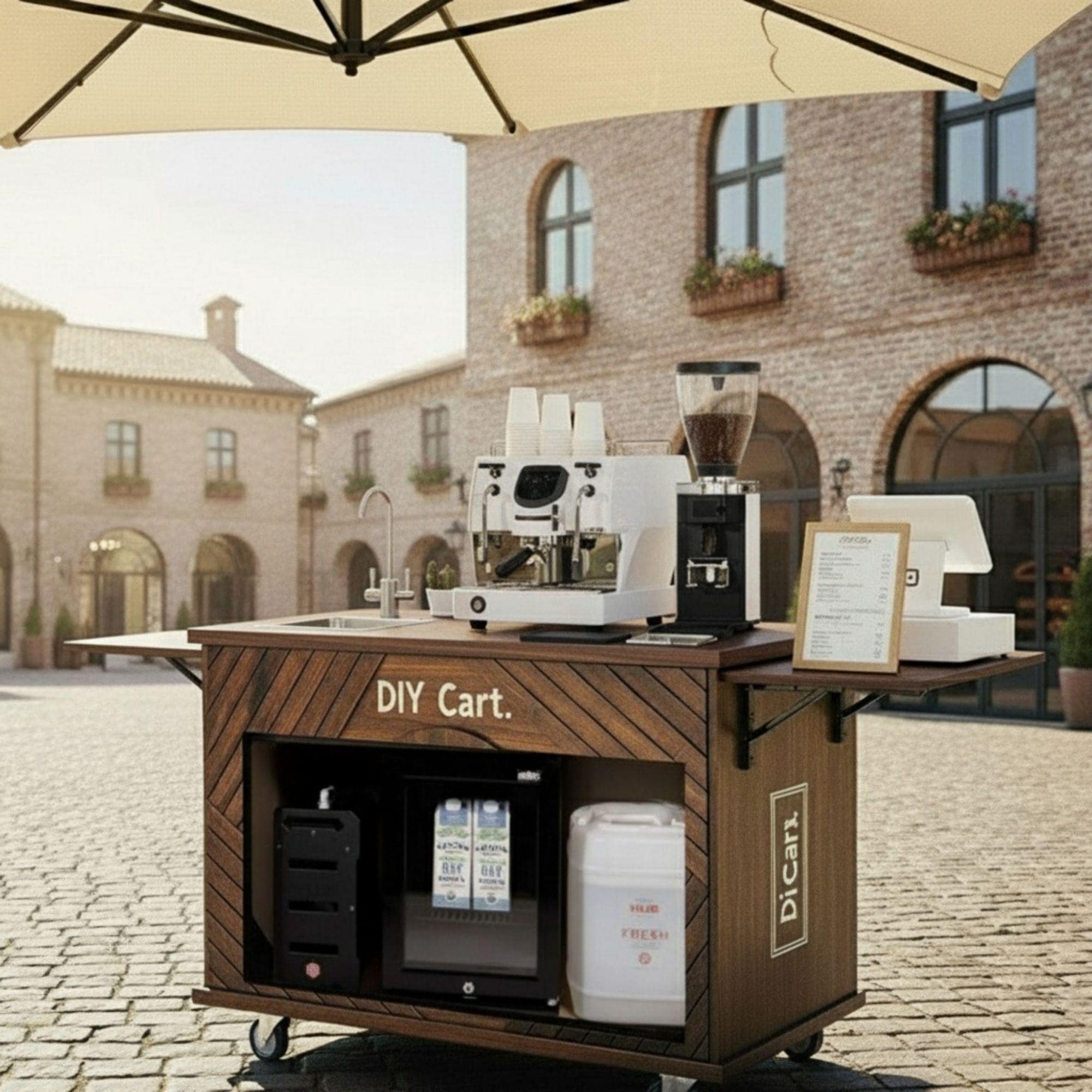 DIY Mobile Bar Cart | Coffee Cart | Custom Food Cart Plan PDF | Wedding Cart | Collapsible Beverage Cart | Vendor Cart | Foldable Bar Cart - view 7