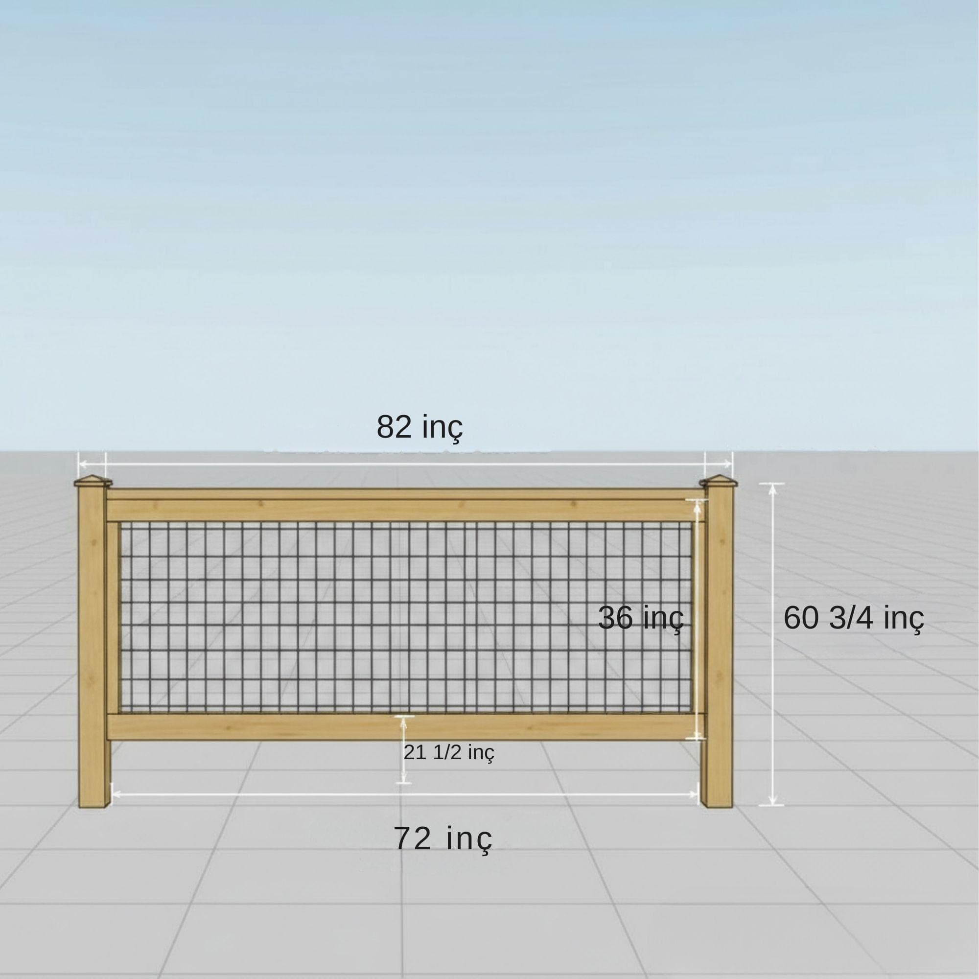 DIY Modern Wood & Metal Garden Fence Plan (PDF Download) - view 7