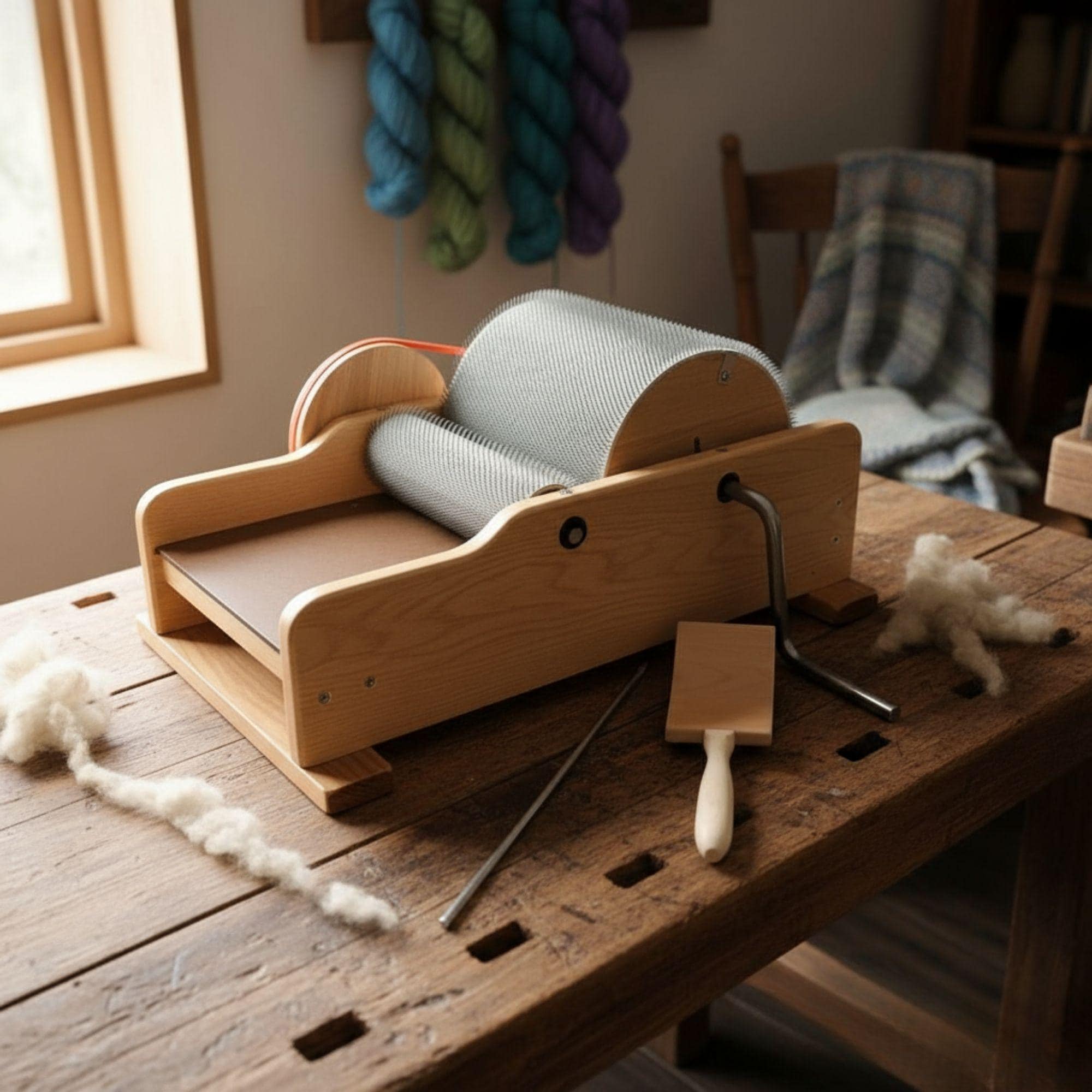 DIY Drum Carder Plans: Hand Crank Wool Fiber Tool (PDF Guide) - view 2
