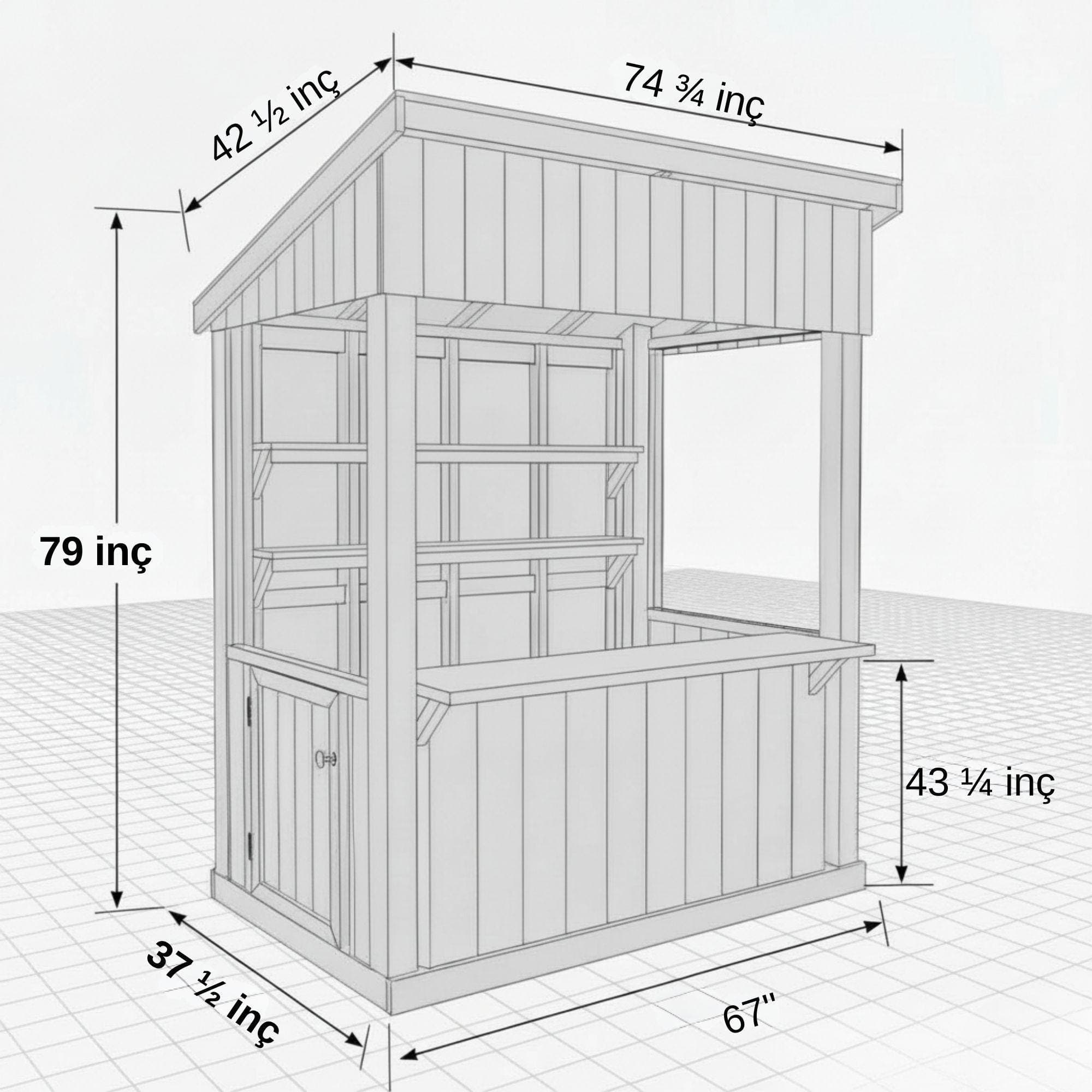 DIY Mobile Farmstand Plans | Rolling Garden Cart Blueprints (PDF) - view 6