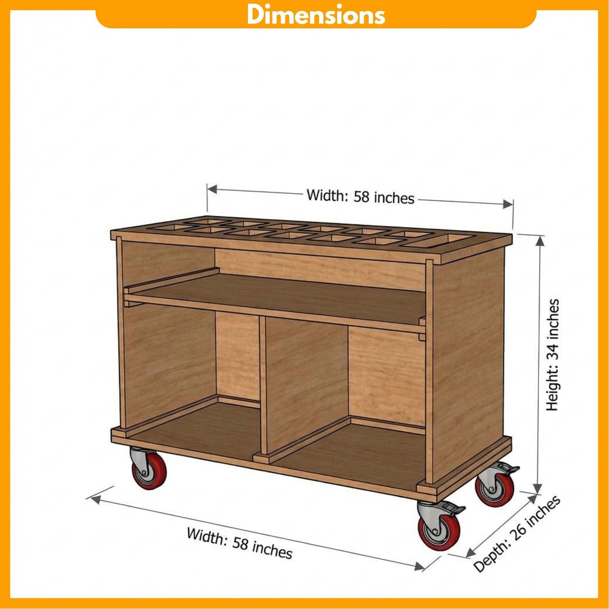 Mobile Food Cart Plans | Charcuterie Mobile Bar and Coffee Cart Bar Blueprint | Snack Cart, Pastry Cart, Ice Cream Cart, Cookie Cart Plans - view 2