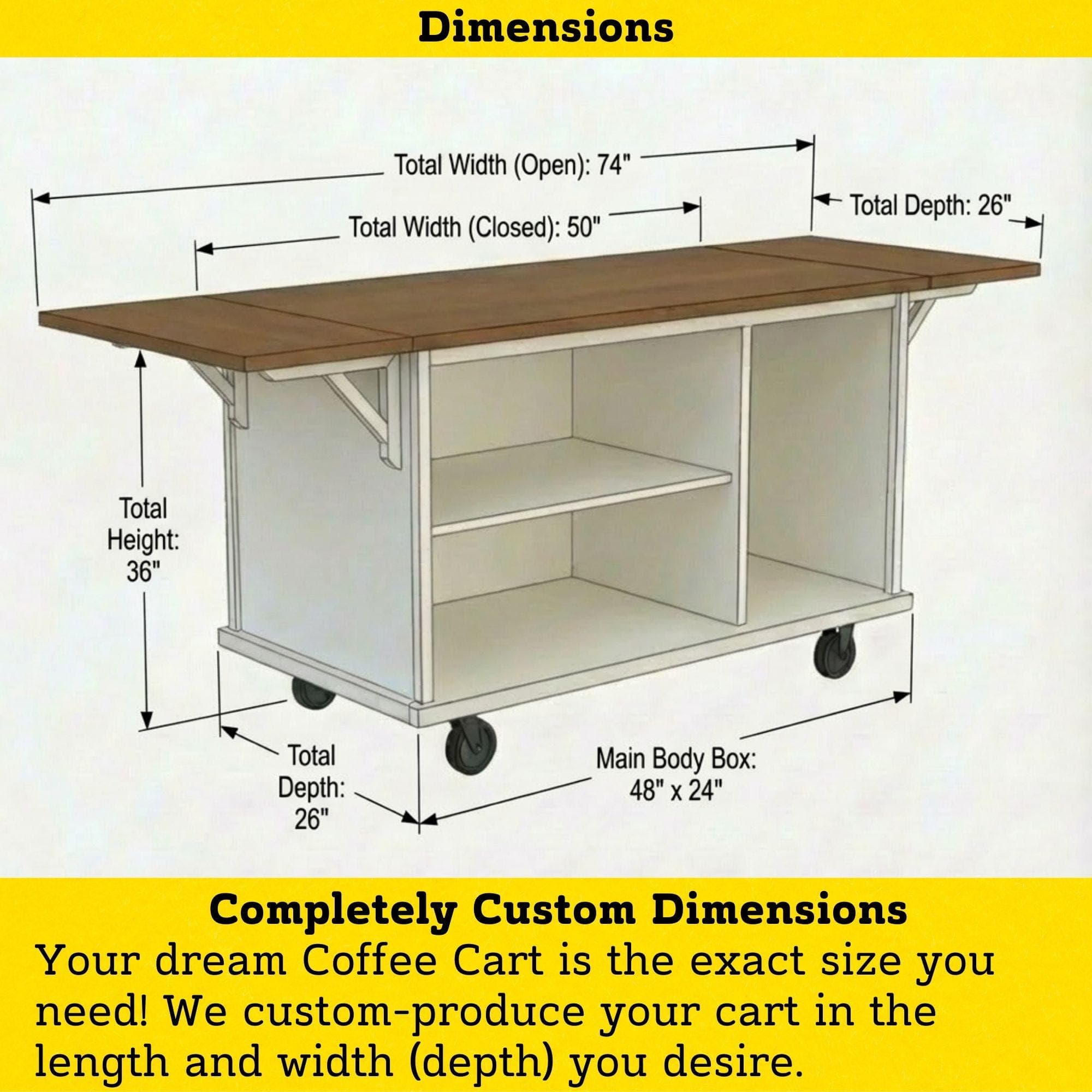 DIY Coffee Cart Plans | Collapsible Mobile Espresso Bar | Foldable Market Stall Blueprint | Portable Catering Cart Build | Digital PDF - view 7