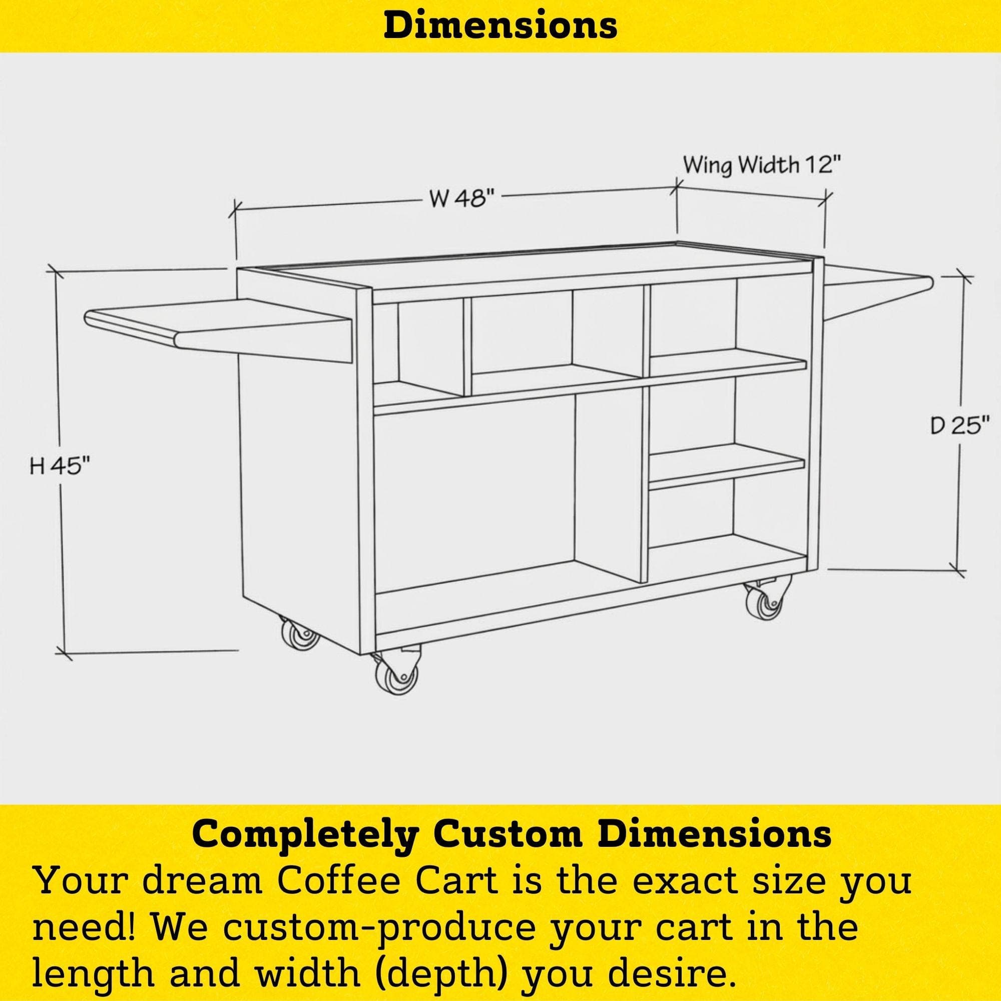 Mobile Coffee Cart DIY Plans | Collapsible Barista Station (PDF Download) - view 8