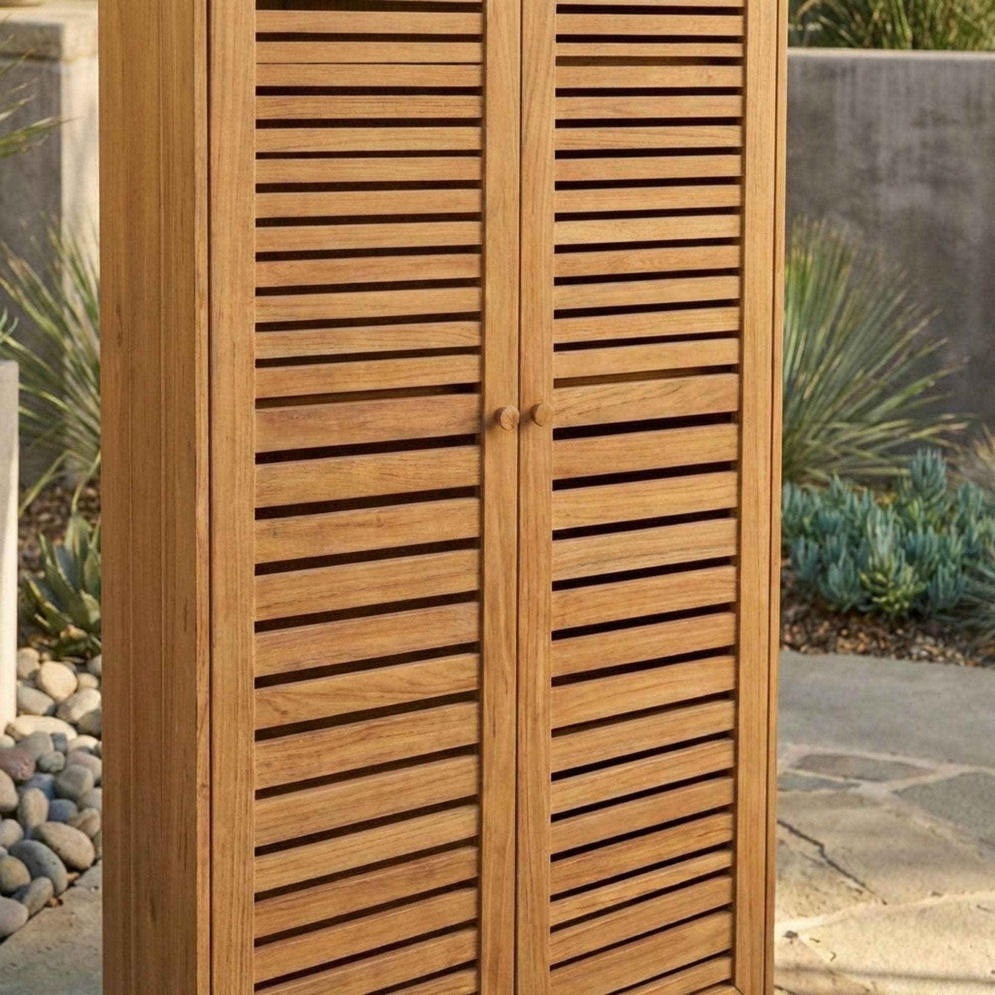 DIY Outdoor Storage Cabinet Plans | Tall Outdoor Shed Blueprint | Garden Tool Closet PDF - view 6