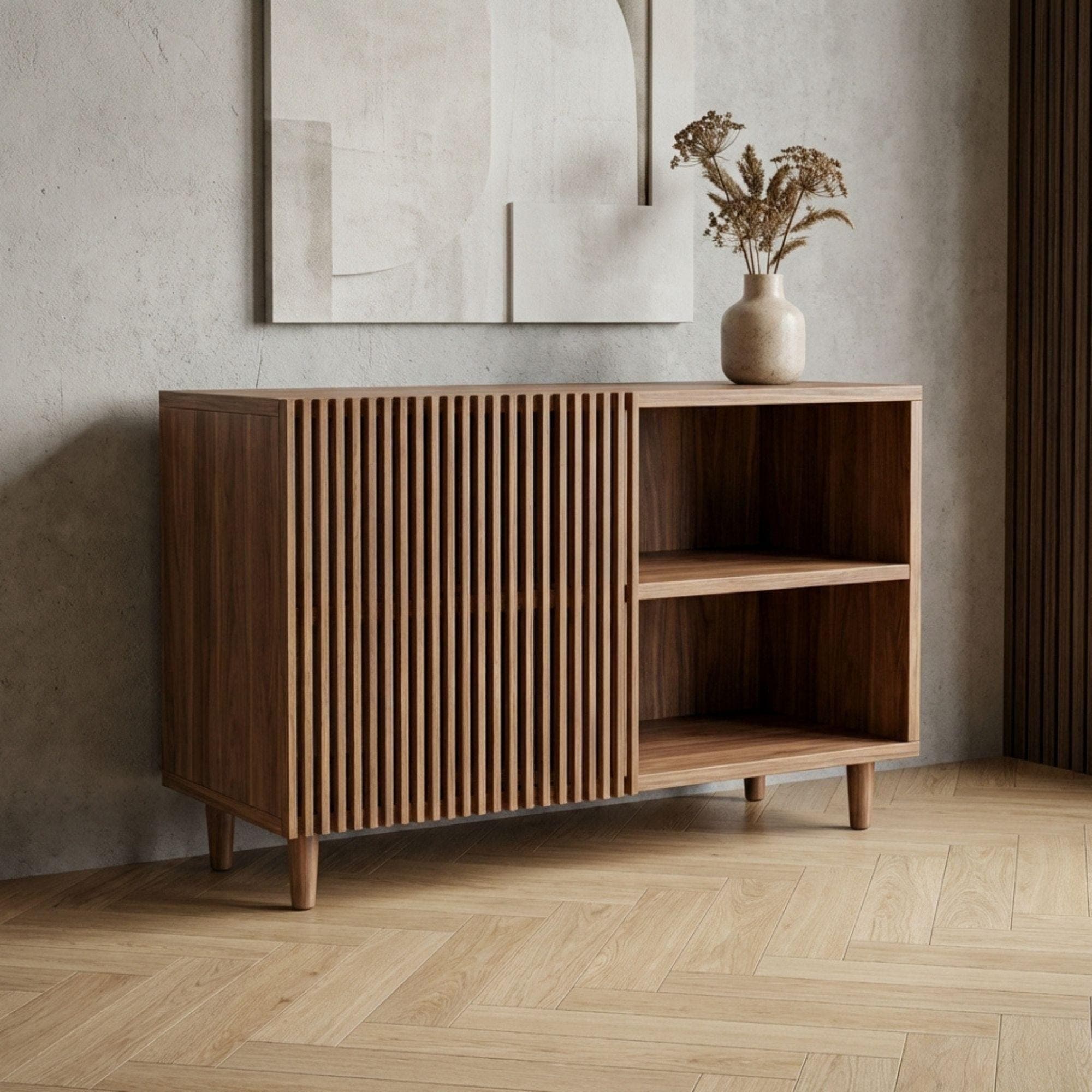 Modern Sideboard Plans | Slatted Door, Mid-Century Legs (Digital Download) - view 3