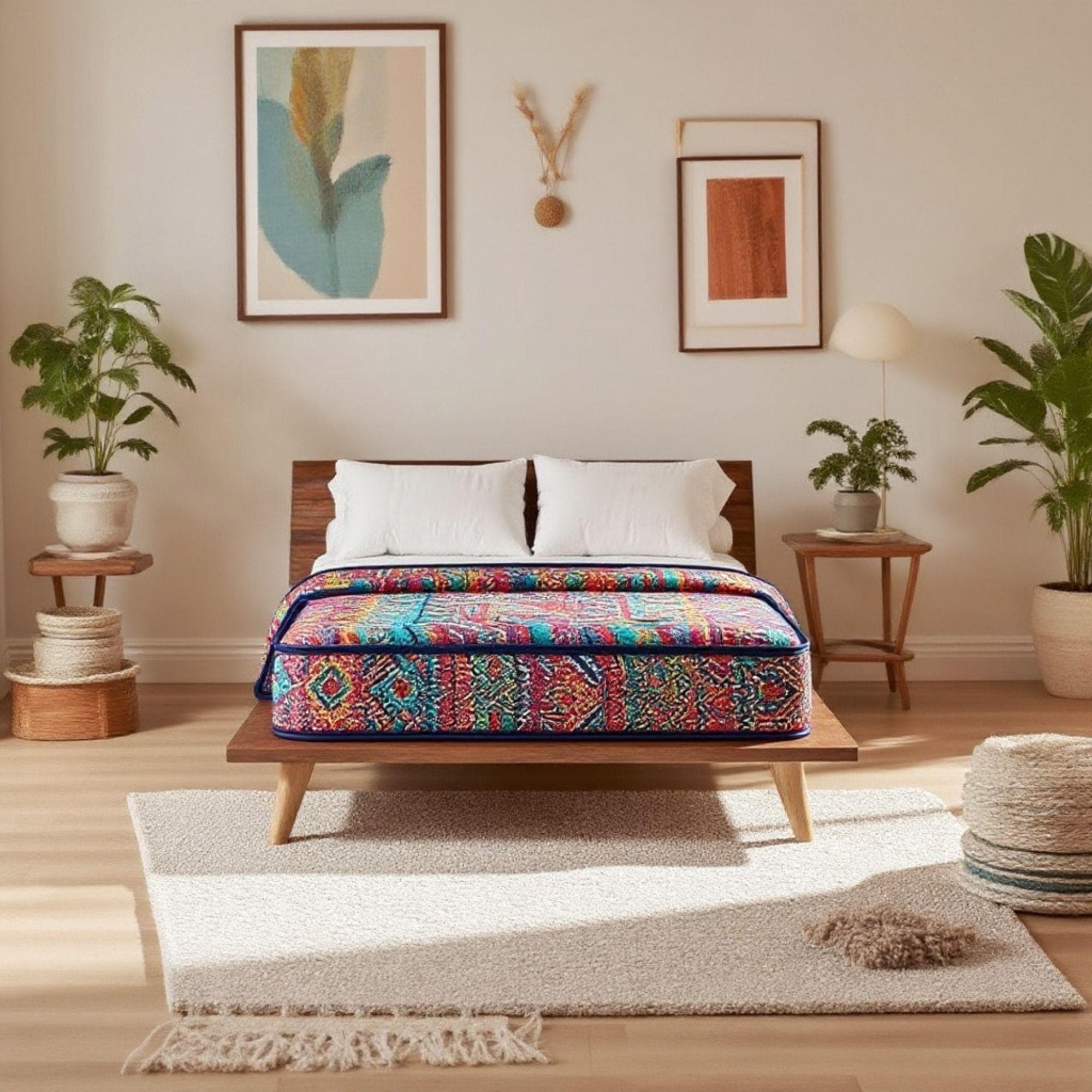 King Size Floating Bed Frame Plans | DIY Rustic Wood Design (PDF) - view 4