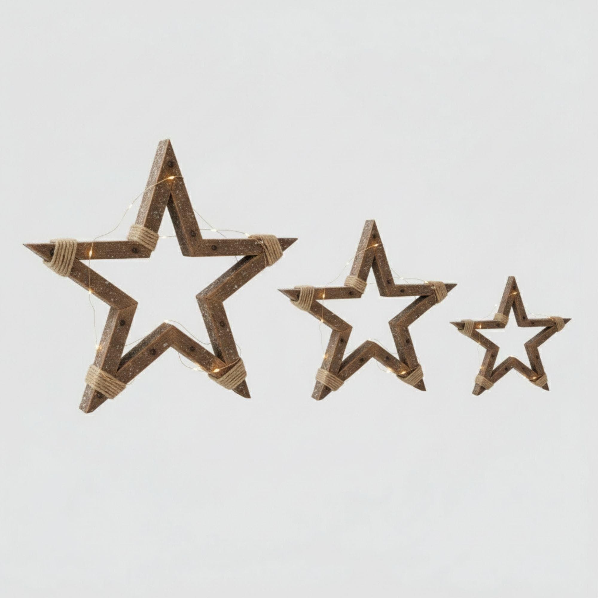 Rustic Christmas Star Plan: DIY Wooden Holiday Decor | Wooden Stars For Christmas Tree (PDF Download) - view 7