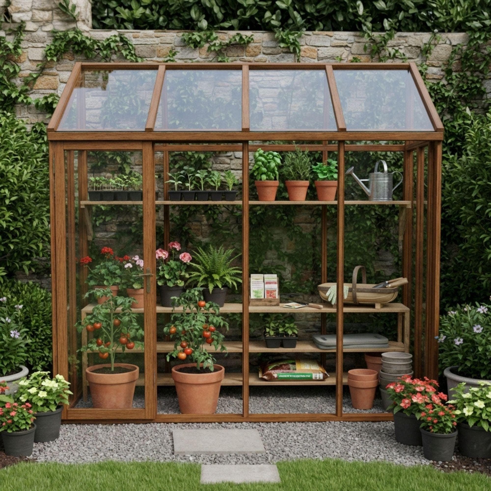 Wooden Mini Greenhouse Build Plans, Balcony Garden Cold Frame (Digital Download) - view 5