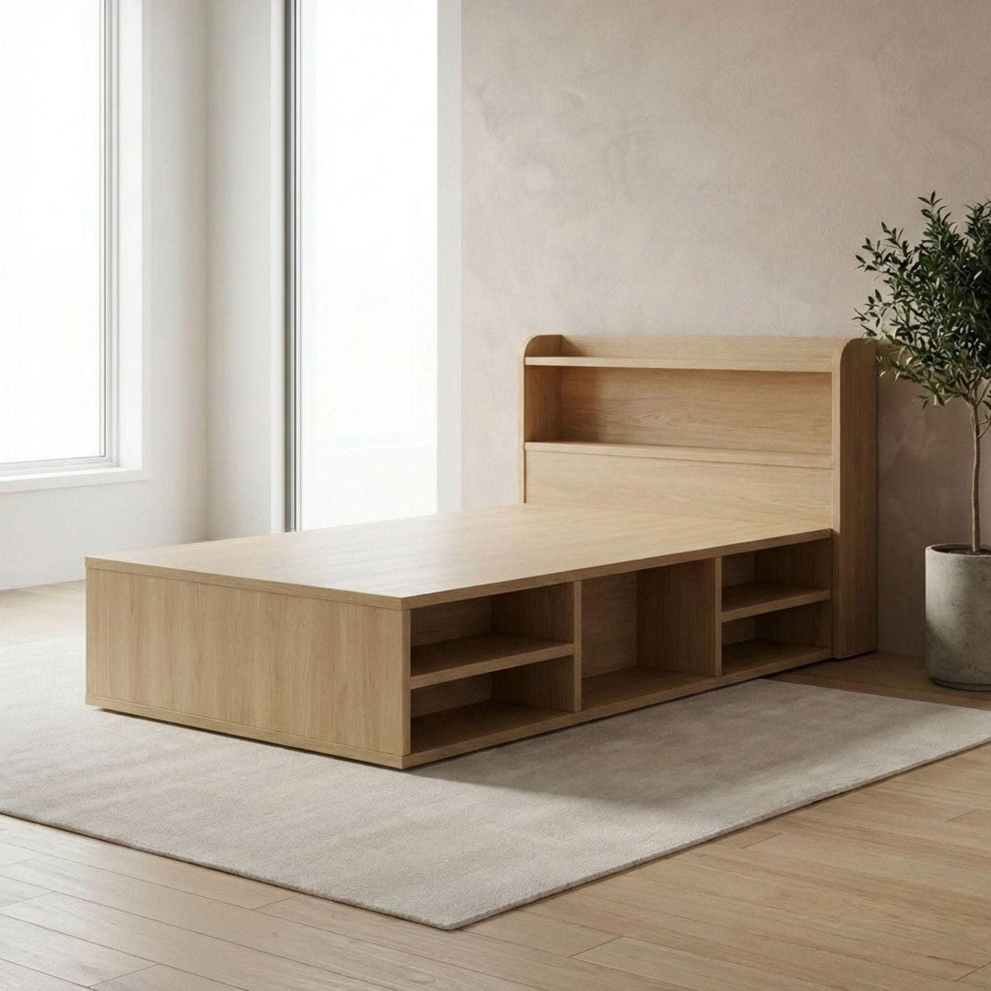 Single Bed Storage Plans | Minimalist Platform Woodworking (Digital Download) - view 7