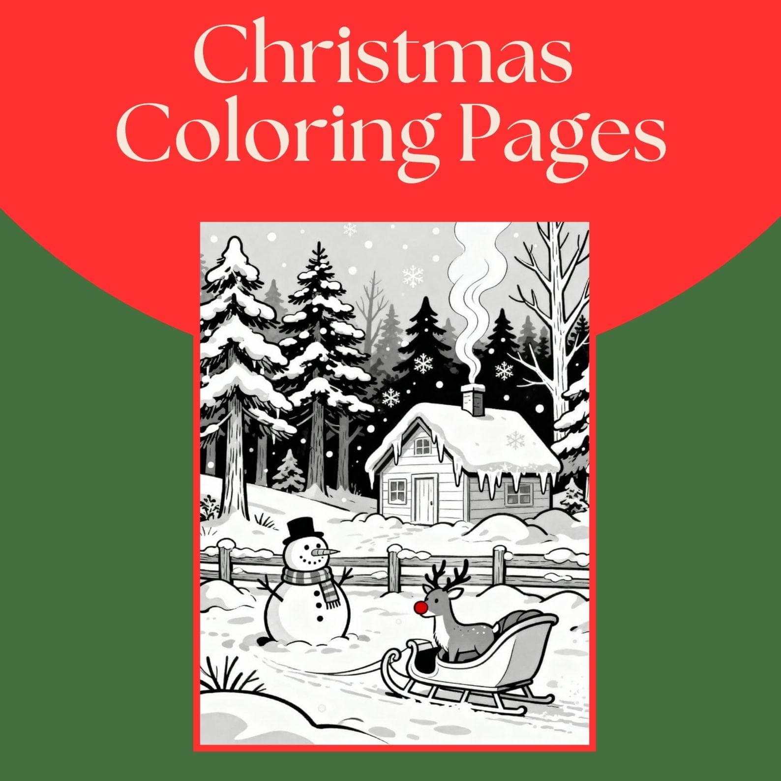 100+ Christmas Coloring Pages | Winter Activity Book (PDF) - view 8