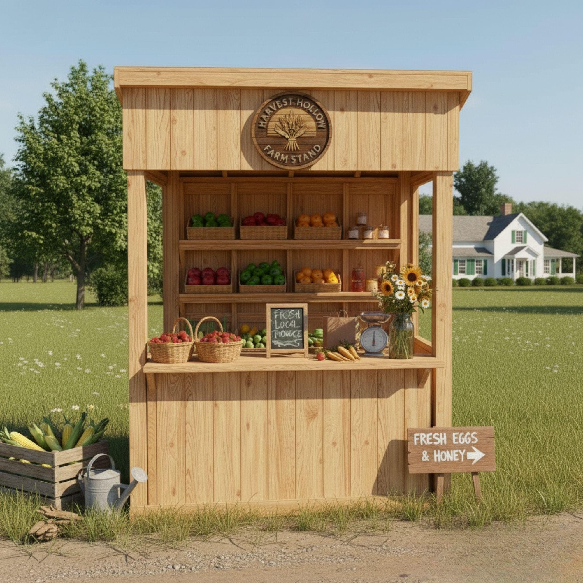 DIY Mobile Farmstand Plans | Rolling Garden Cart Blueprints (PDF) - view 2