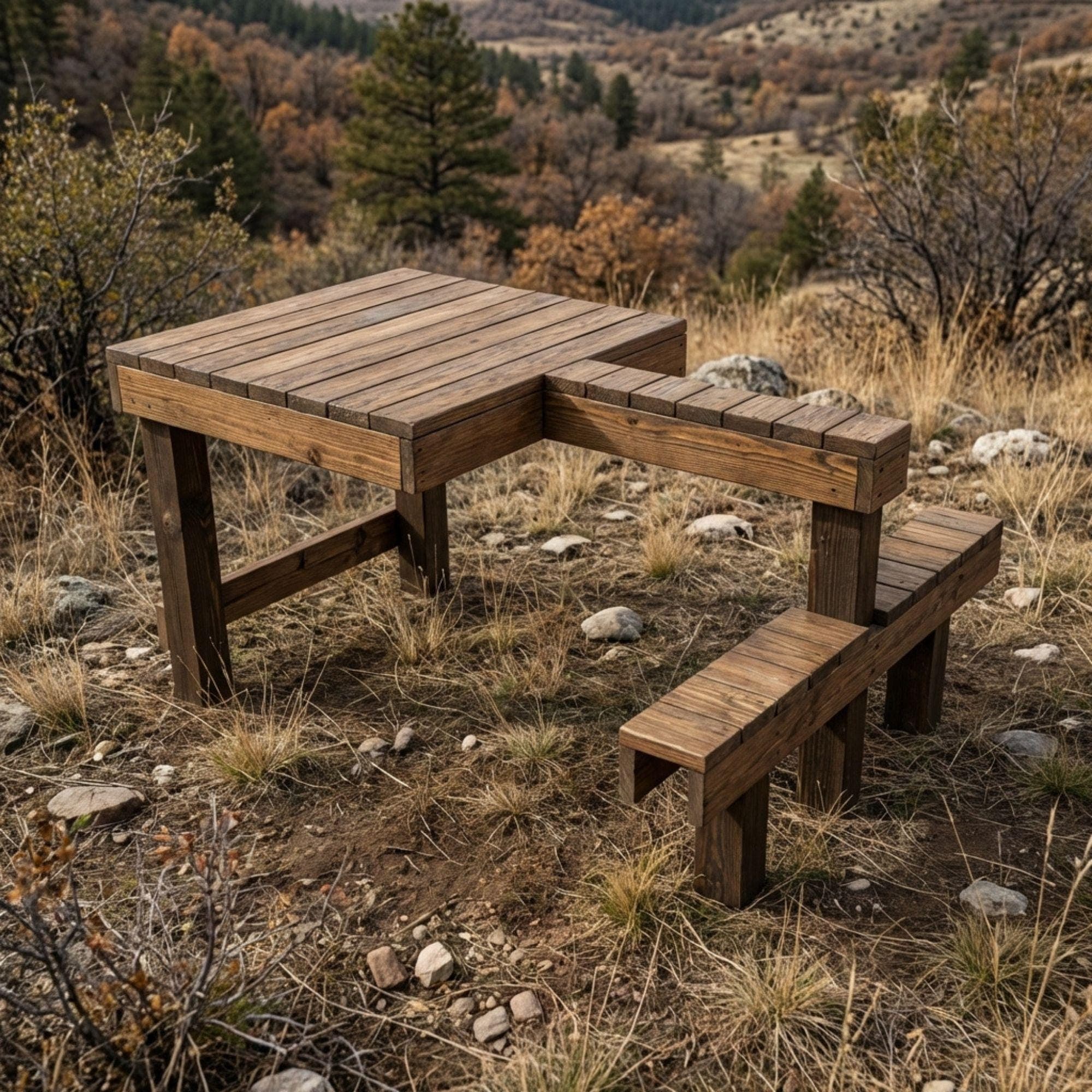 DIY Shooting Bench Plans | Wood Rifle Shooting Table PDF | Shooters Bench Blueprint |  Shooting Range Table Build | Hunting Stand