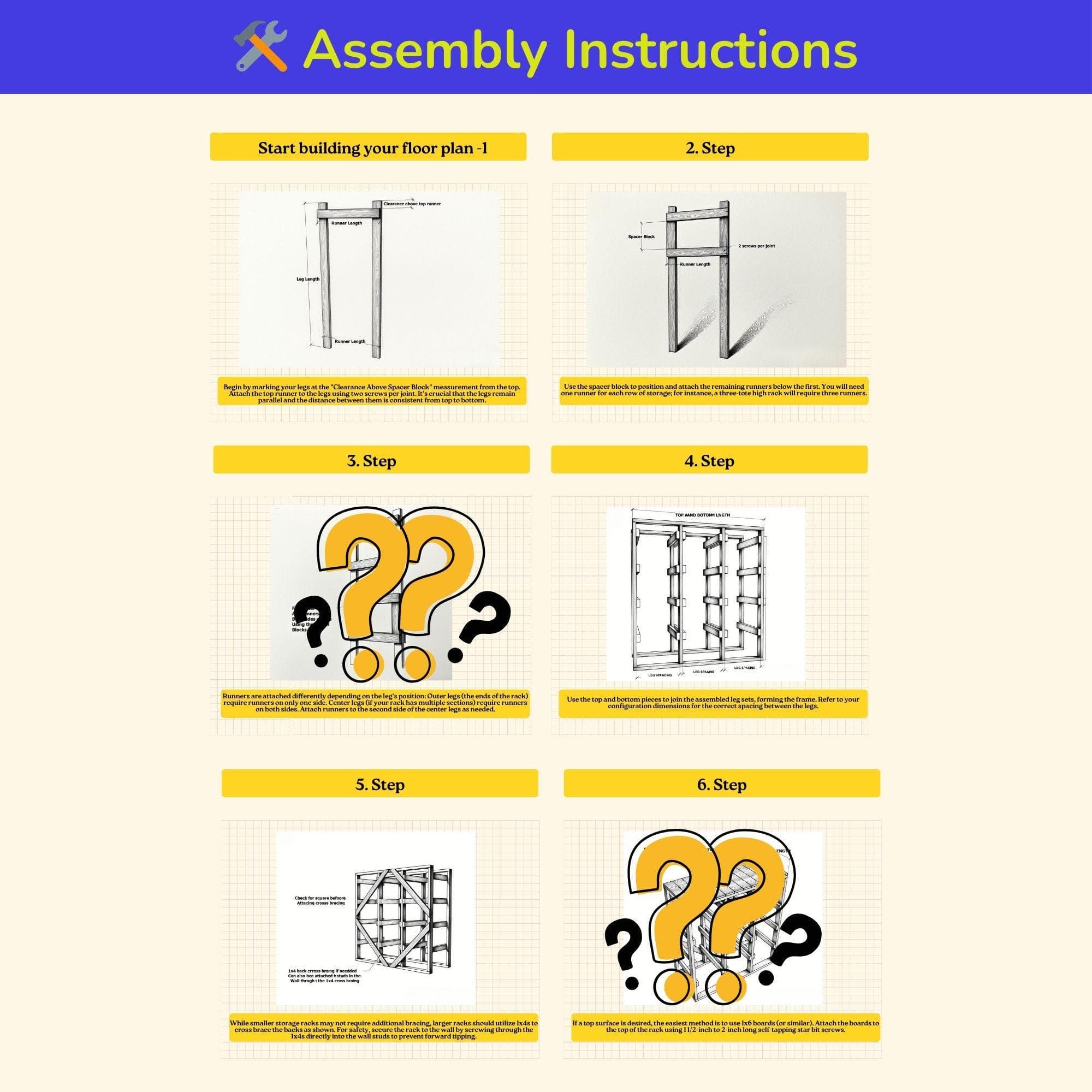 DIY 27-Gallon Tote Rack Plan 2x2 | Costco Totes (PDF Pattern) - view 8