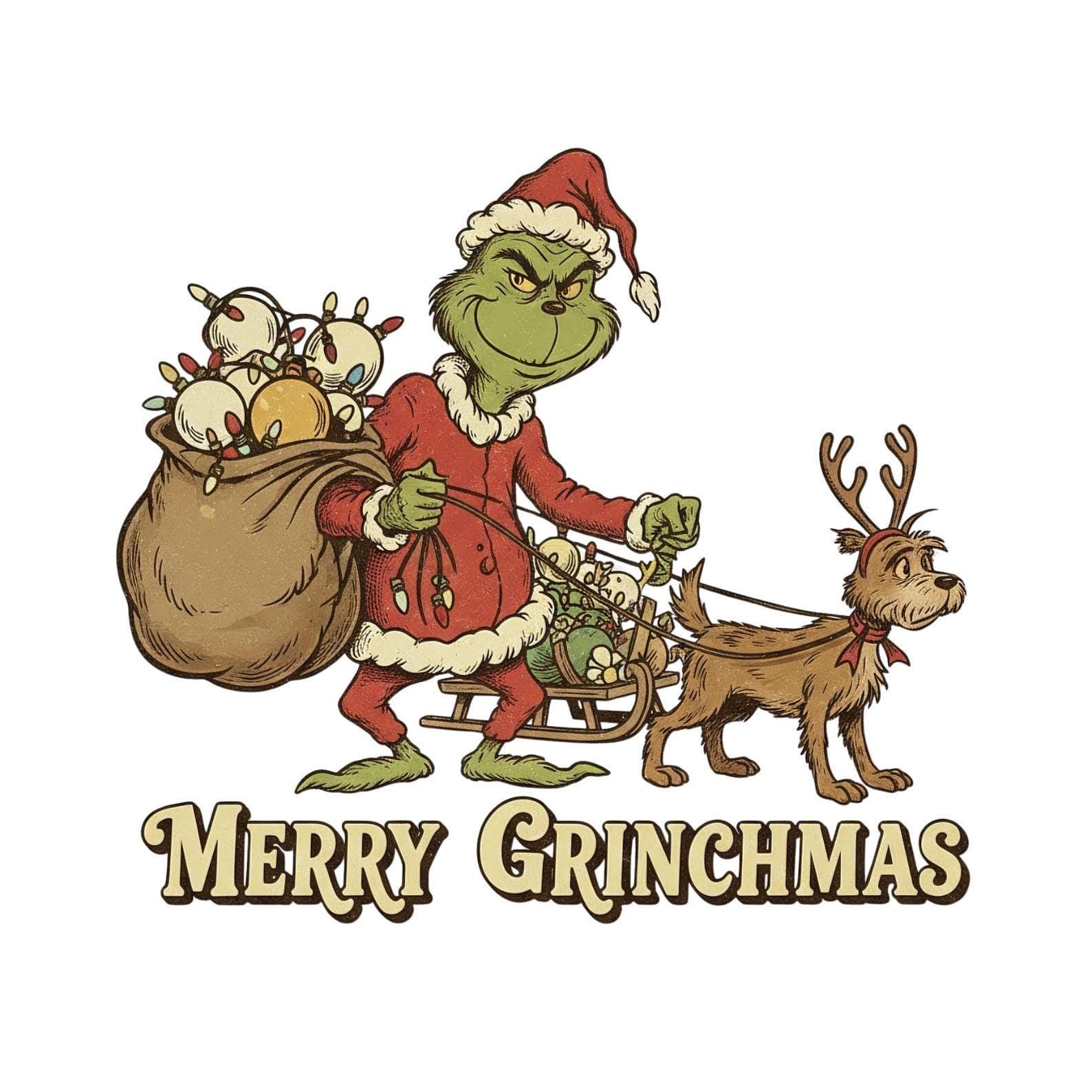 Grinch and Max Dog Christmas Tree SVG, PNG, JPG Bundle | - view 2