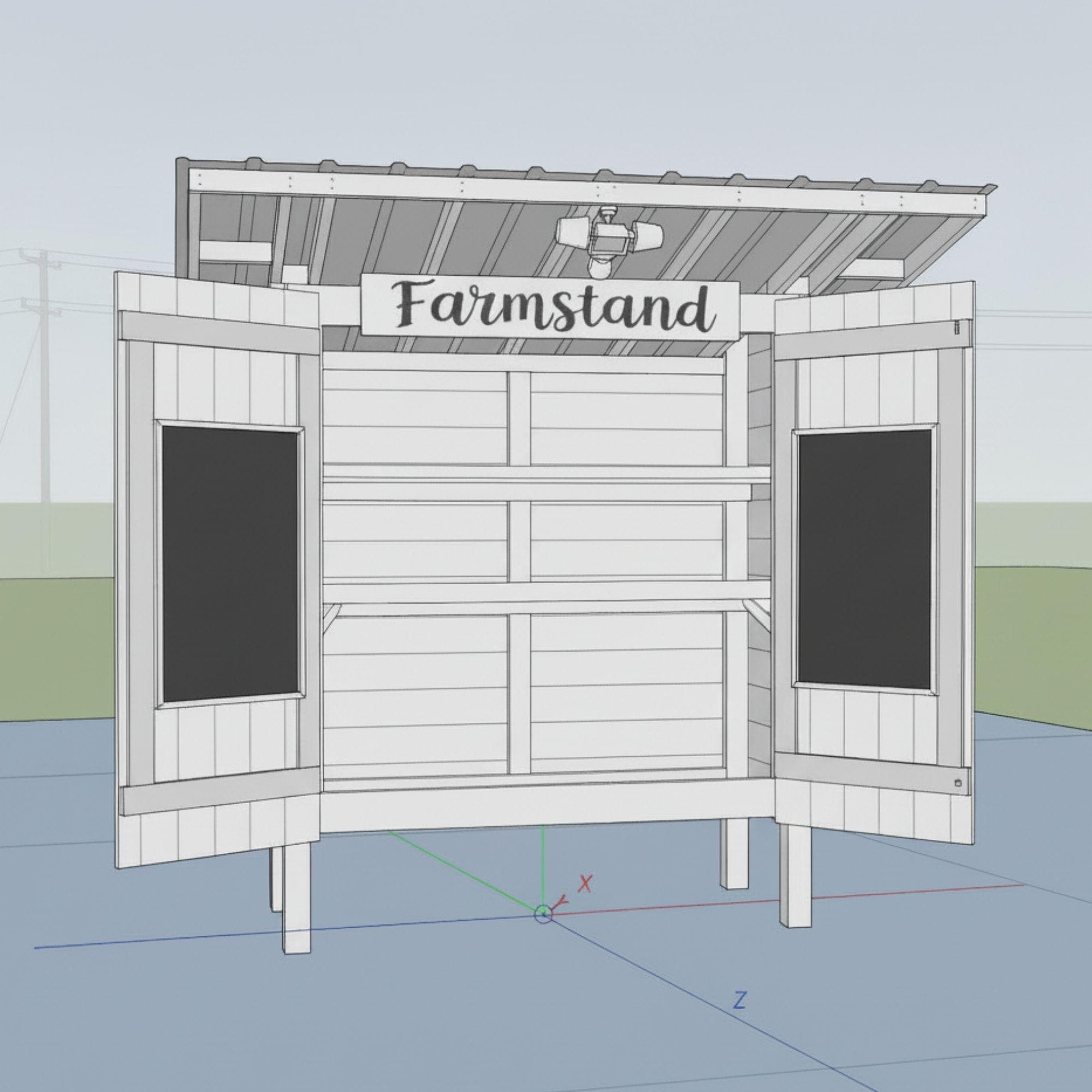 DIY Farmstand Plans: Portable Produce, Flower, Bakery Cart (PDF Download) - view 7