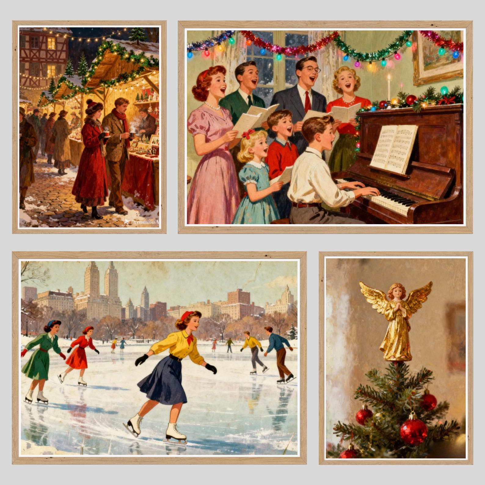 Vintage Christmas Prints Bundle | 100+ Holiday Digital Art (Download) - view 8