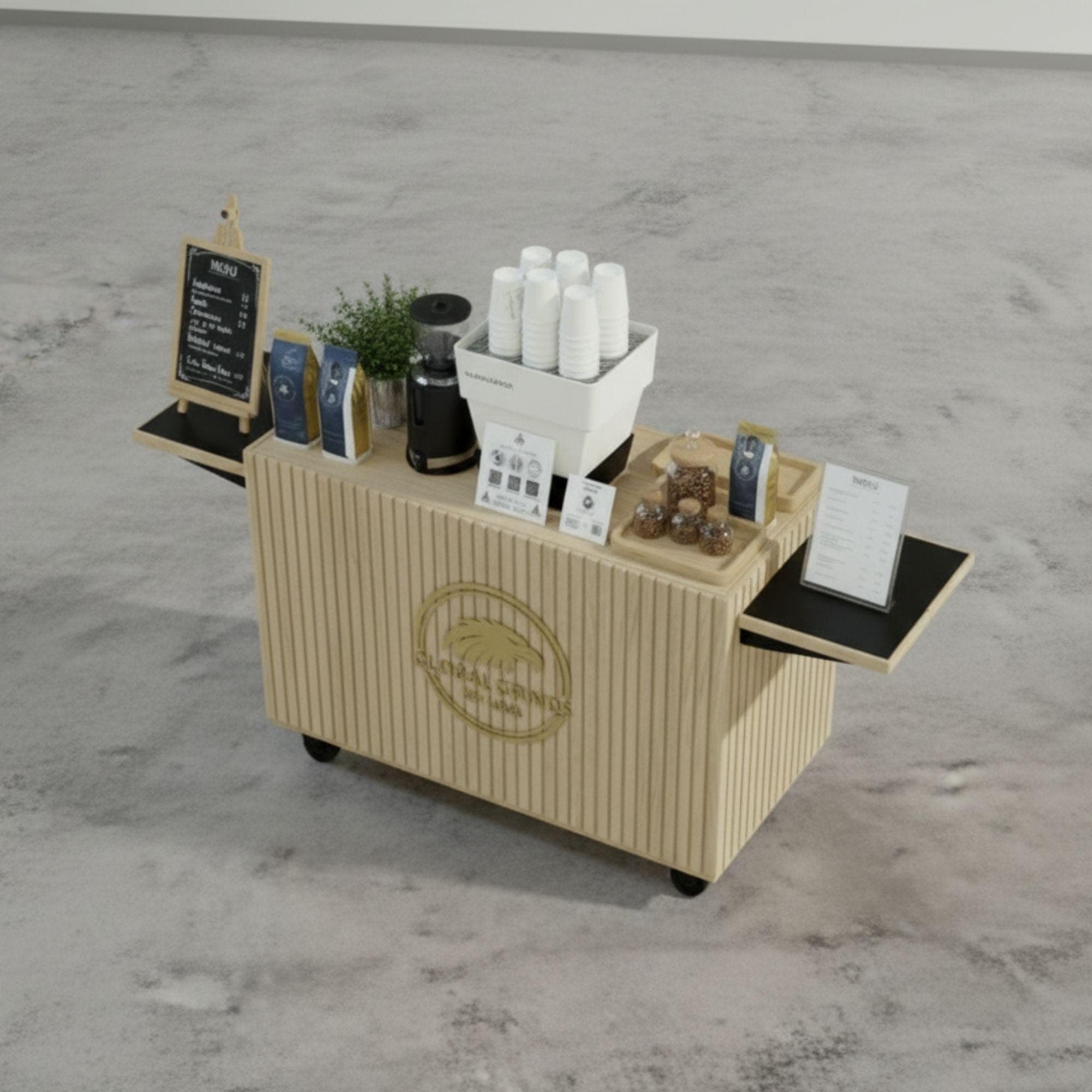 Mobile Coffee Cart DIY Plans | Collapsible Barista Station (PDF Download) - view 4