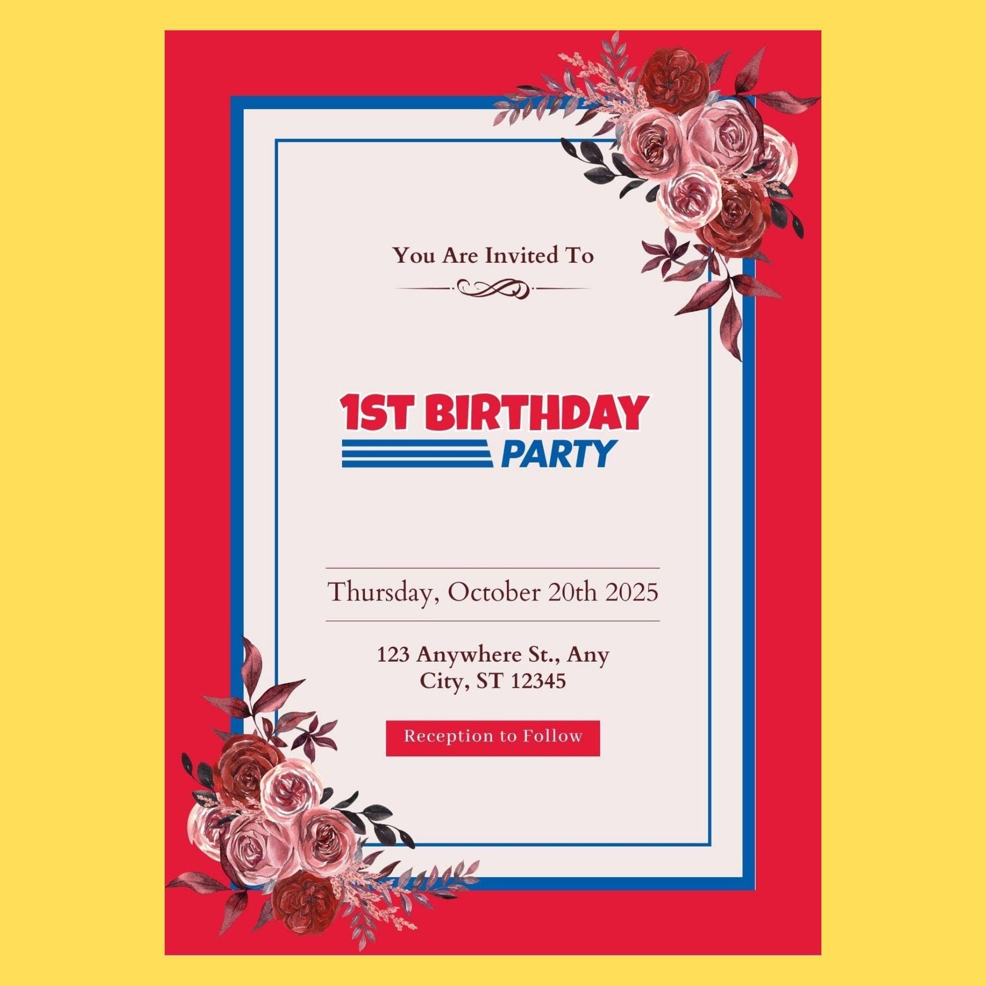 Costco Birthday Party Invitation Template | Editable Canva Invite (5x7 inches) - view 2