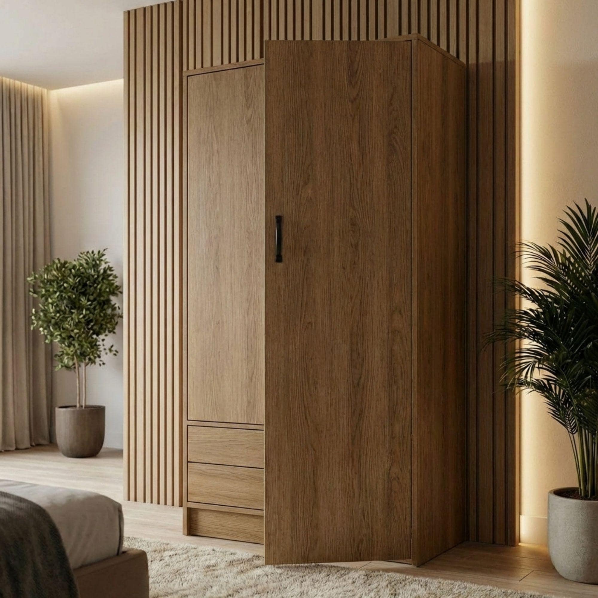 DIY Wardrobe Plan | Closet Storage Cabinet Blueprint | Wooden Tall Dresser Plans PDF - view 6
