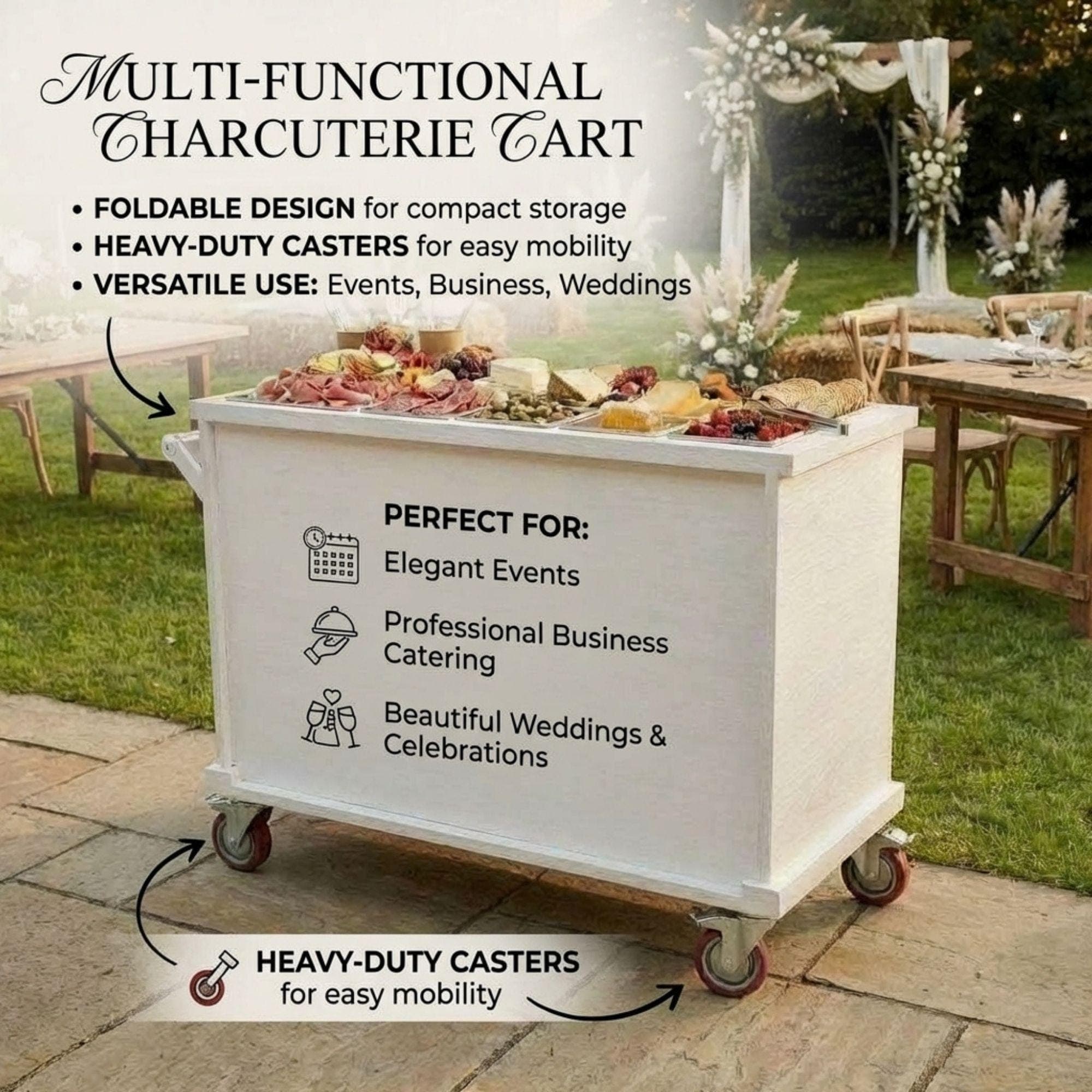 Mobile Food Cart Plans | Charcuterie Mobile Bar and Coffee Cart Bar Blueprint | Snack Cart, Pastry Cart, Ice Cream Cart, Cookie Cart Plans - view 7