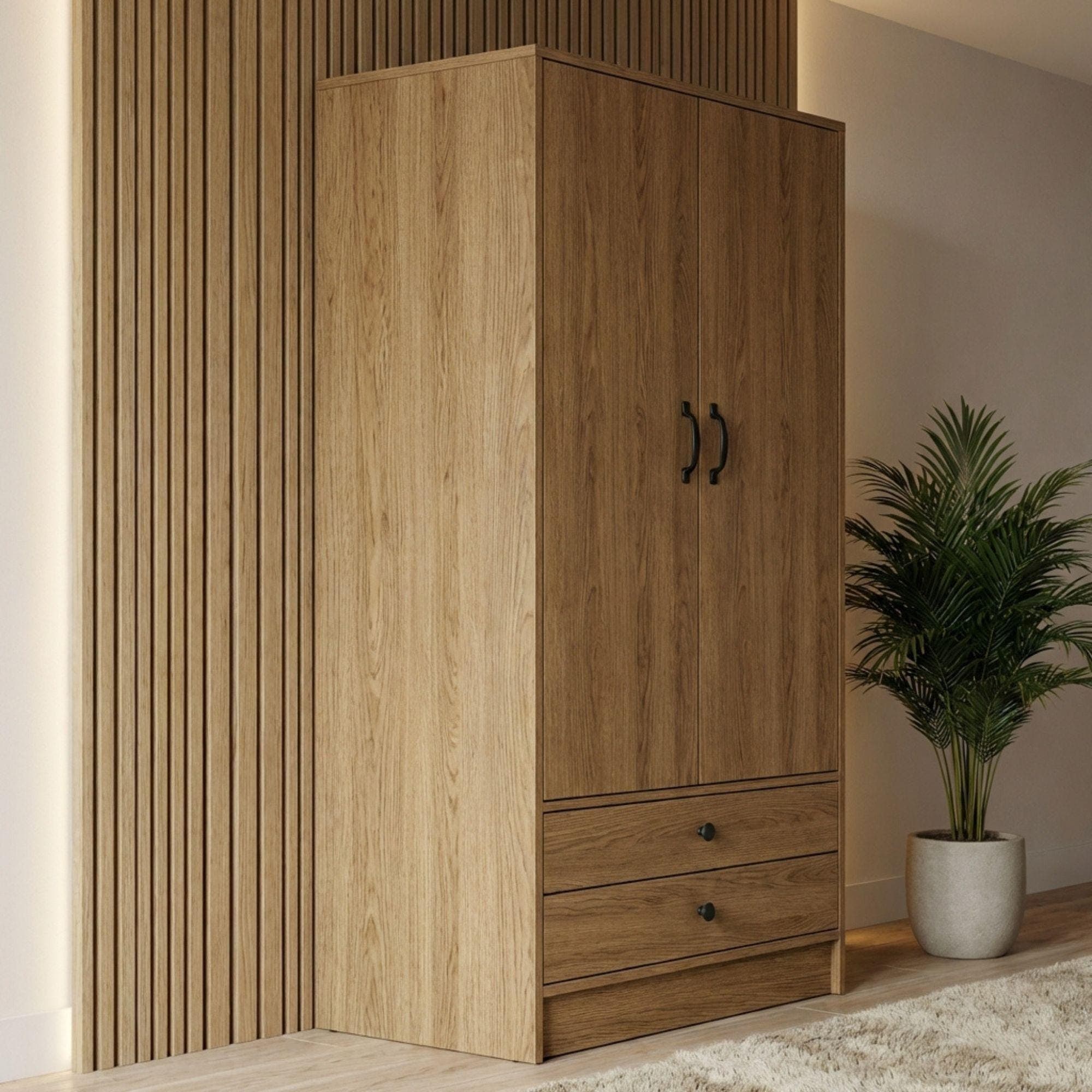 DIY Wardrobe Plan | Closet Storage Cabinet Blueprint | Wooden Tall Dresser Plans PDF - view 4