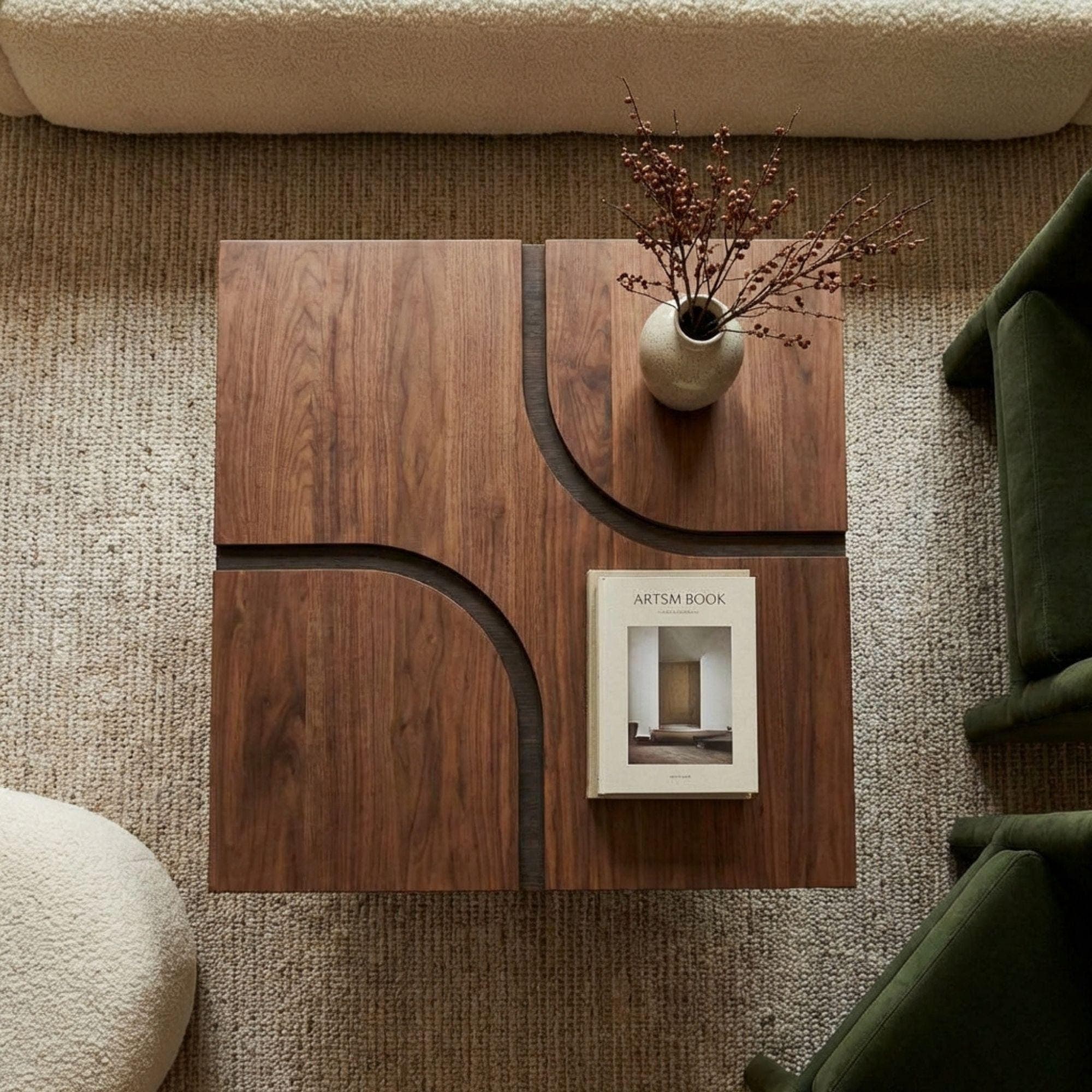 Modern Square Coffee Table Plans | Indoor Outdoor Woodworking Blueprint (PDF) - view 7