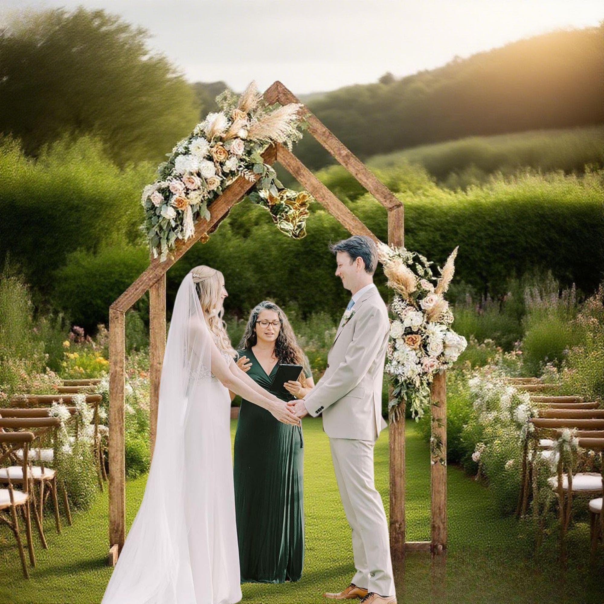 Double Wedding Arch Plans | Rustic Wooden Arbor DIY (PDF Download) - view 5