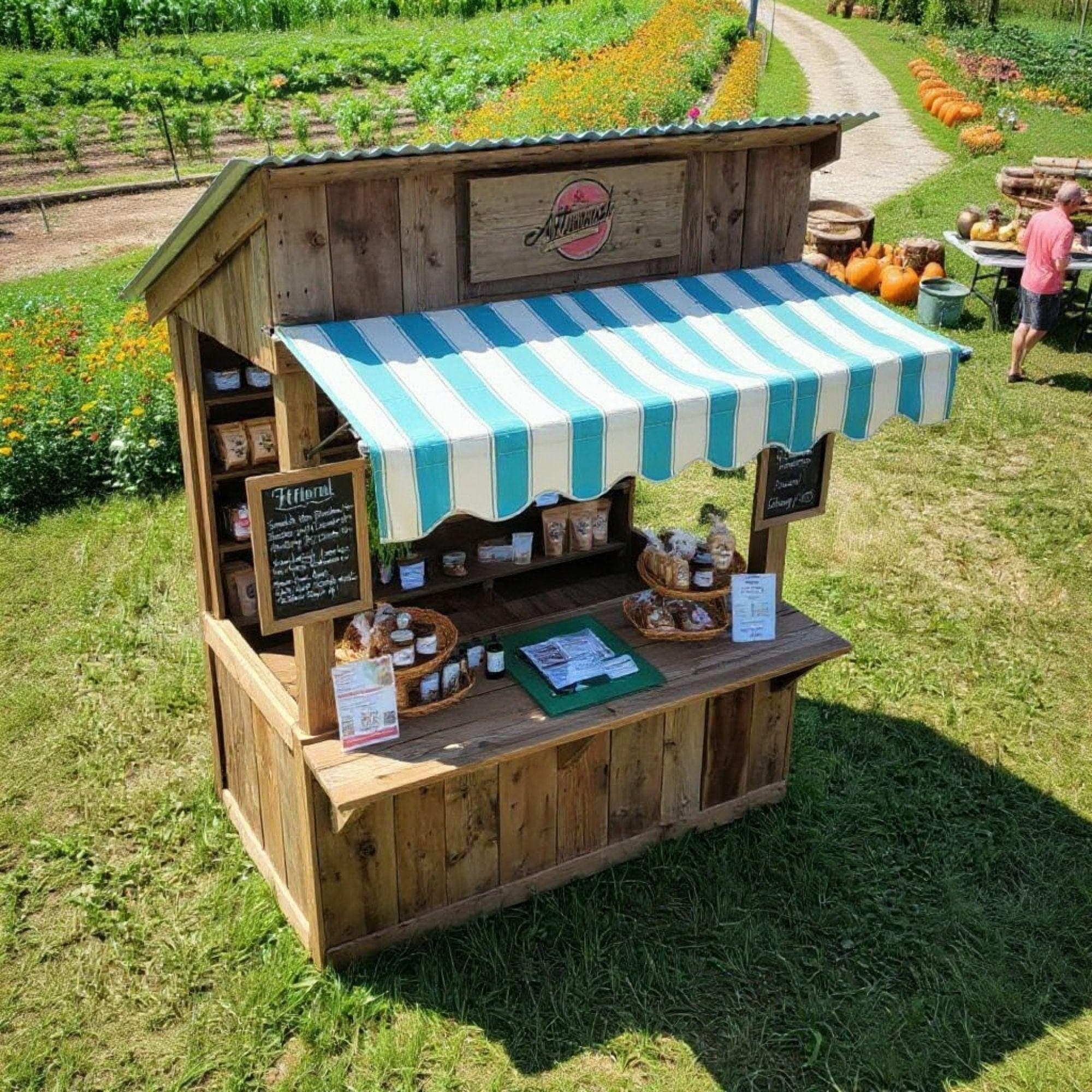 Farm Stand DIY Plans | Roadside Plant, Flower, Fruit Stand | Portable Egg, Vegetable Cart | Bakery, Sourdough Display | Farmer's Market - view 4