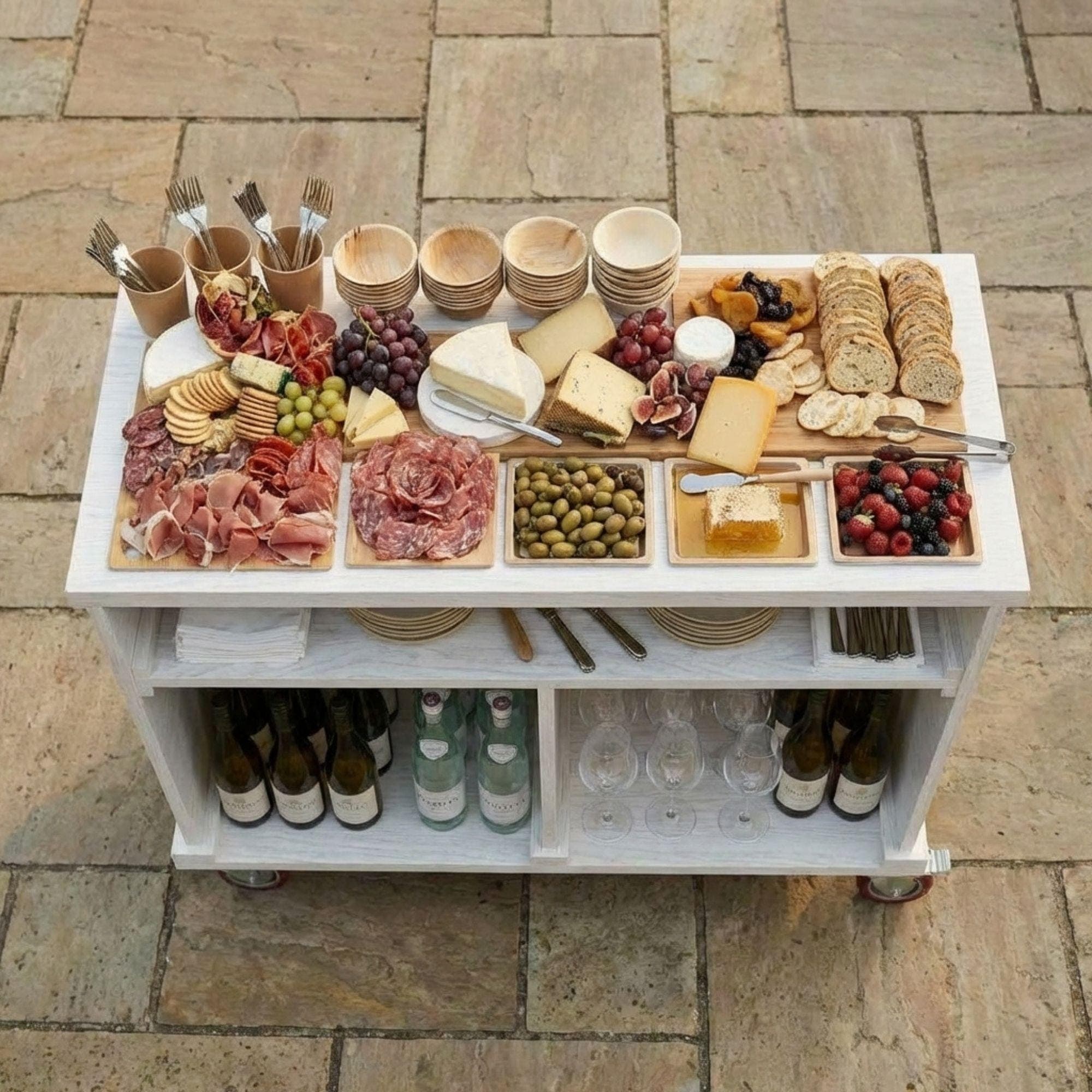 Mobile Food Cart Plans | Charcuterie Mobile Bar and Coffee Cart Bar Blueprint | Snack Cart, Pastry Cart, Ice Cream Cart, Cookie Cart Plans - view 8