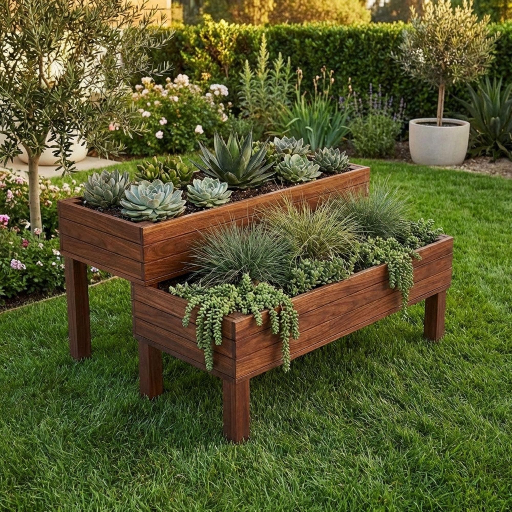 Tiered Planter Box Plans | Wooden Garden Build Guide (PDF Download) - view 4