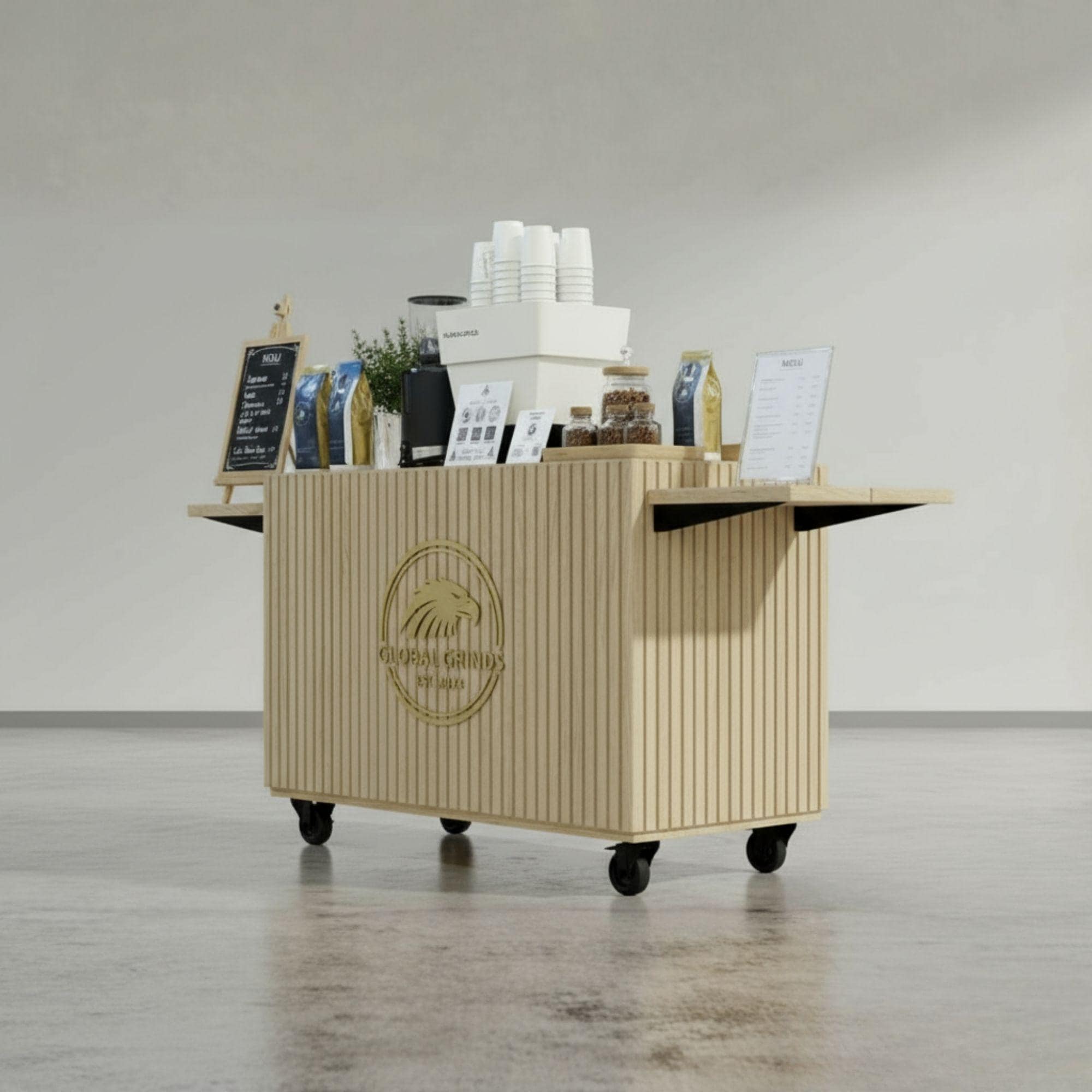 Mobile Coffee Cart DIY Plans | Collapsible Barista Station (PDF Download) - view 2