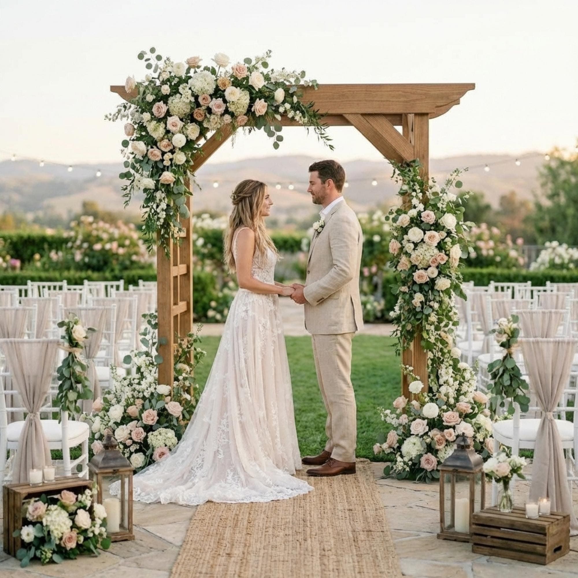 DIY Wedding Arbor Plans PDF | Wooden Arch Trellis Blueprint | Pergola Ceremony Backdrop | Detachable Outdoor Wedding Arch Woodworking - view 5
