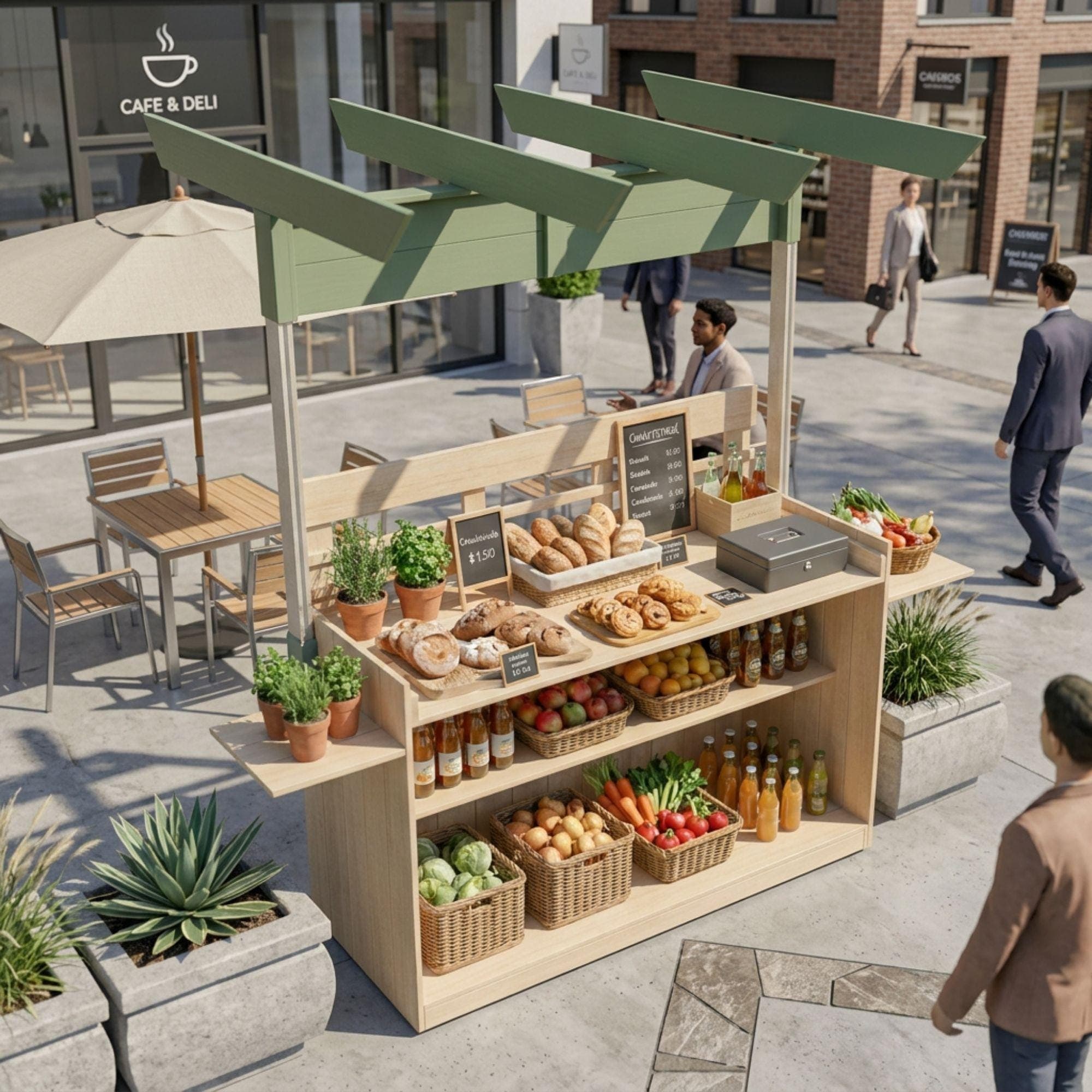 DIY Collapsible Food Cart Plan | Foldable Mobile Coffee Cart Plan | Charcuterie Cart Plan | Vendor Snack Stand Plan | Pancake & Dessert Cart - view 3