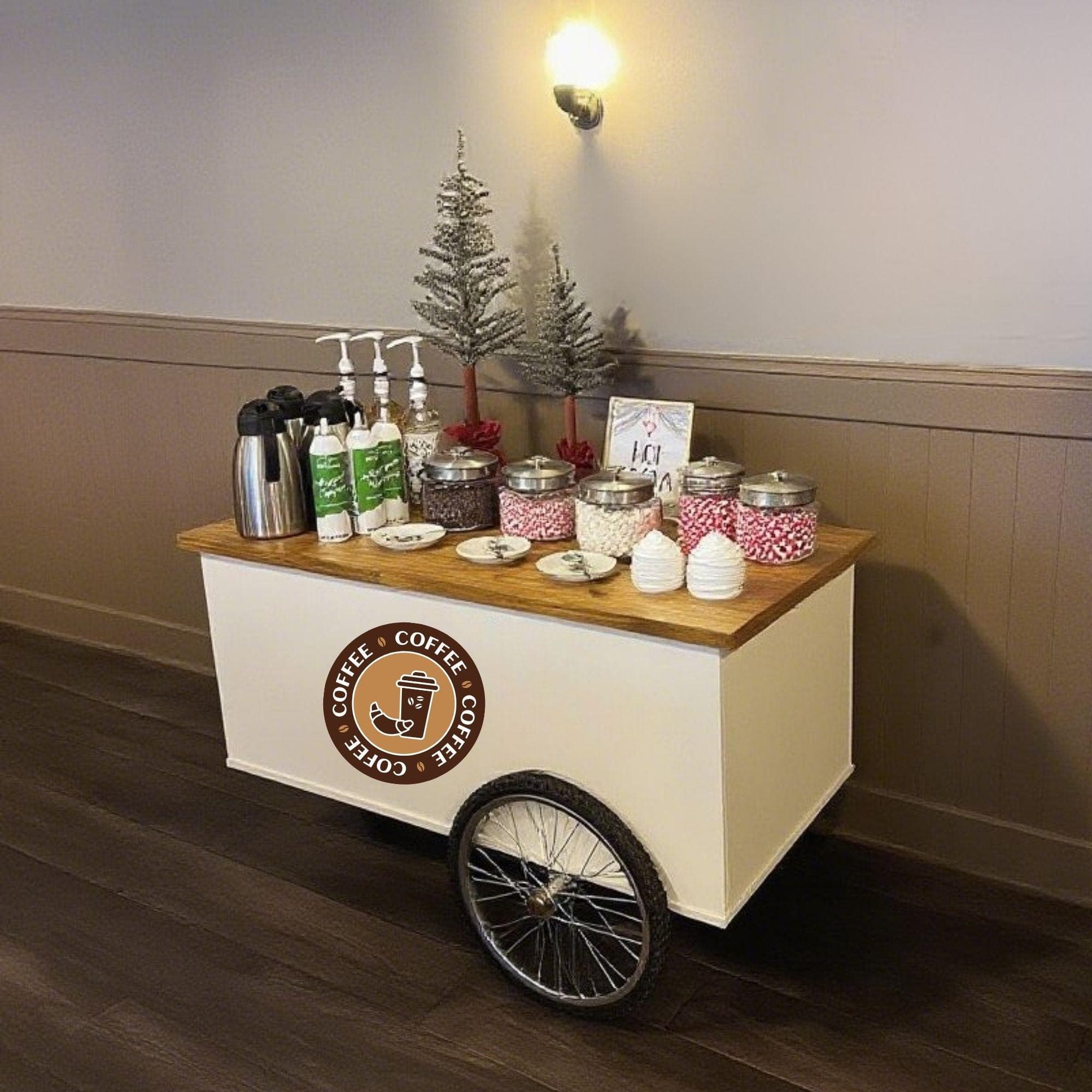 DIY Coffee Cart Plan | Versatile Bar, Charcuterie, Vendor Serving Station - view 3