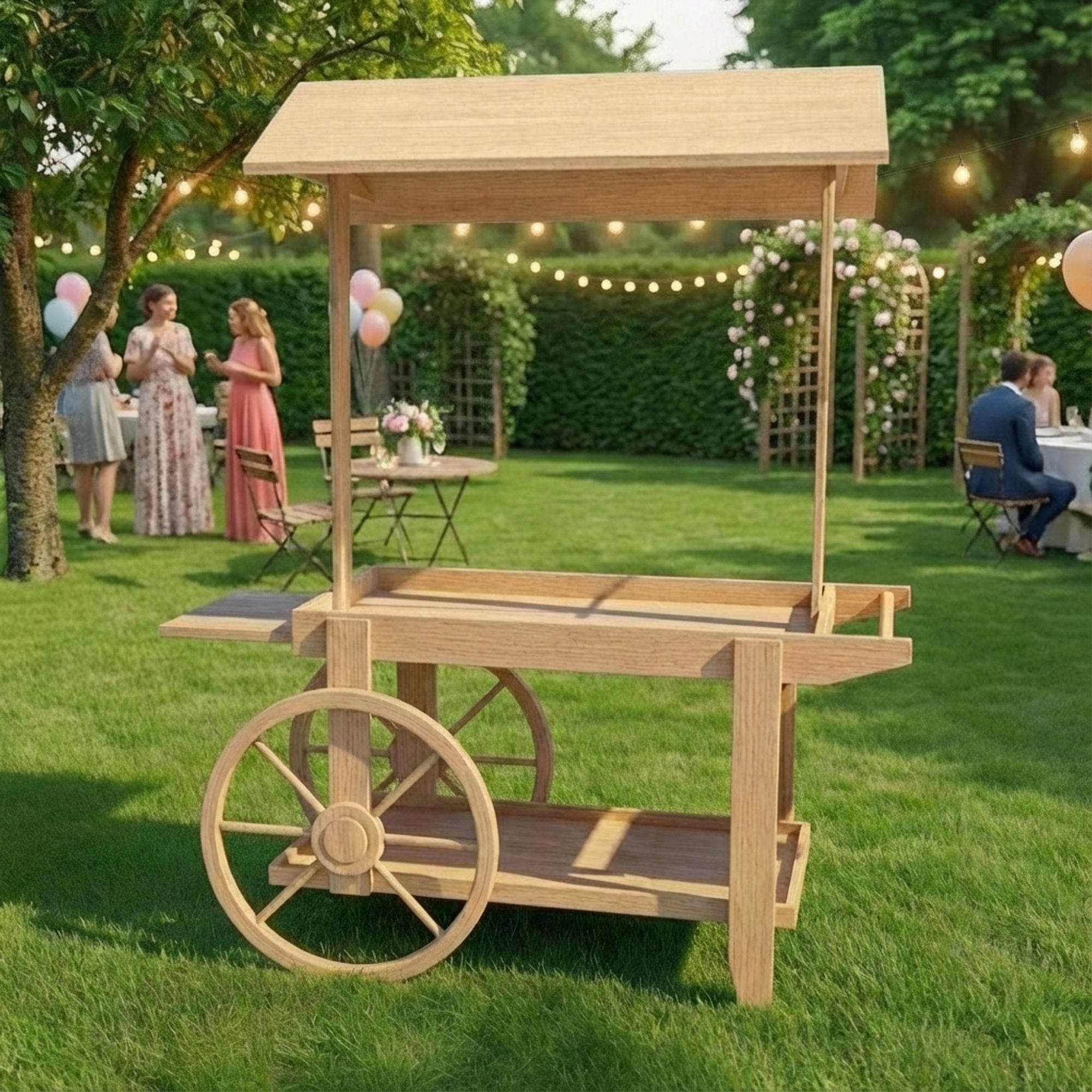 Wooden Market Cart DIY Plans | Collapsible Vendor Stall Blueprint (PDF Download) - view 6