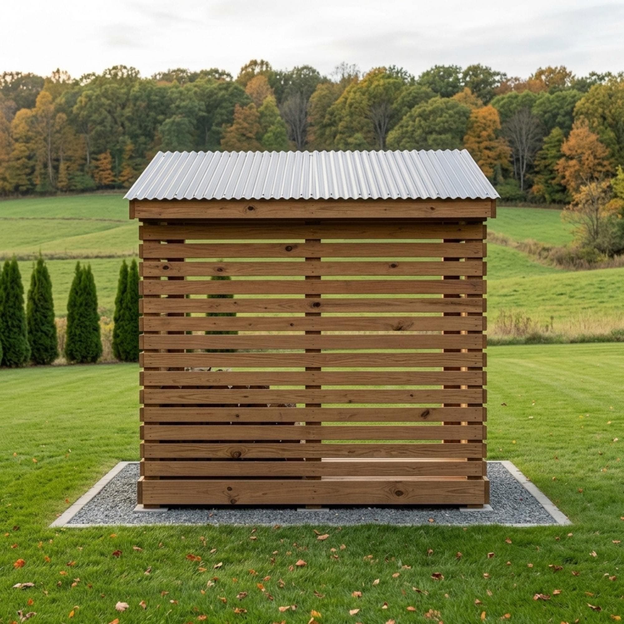 3x6 Firewood Shed DIY Plans PDF | Small Wood Storage Rack Blueprint |  Dry Wood Shelter - view 5