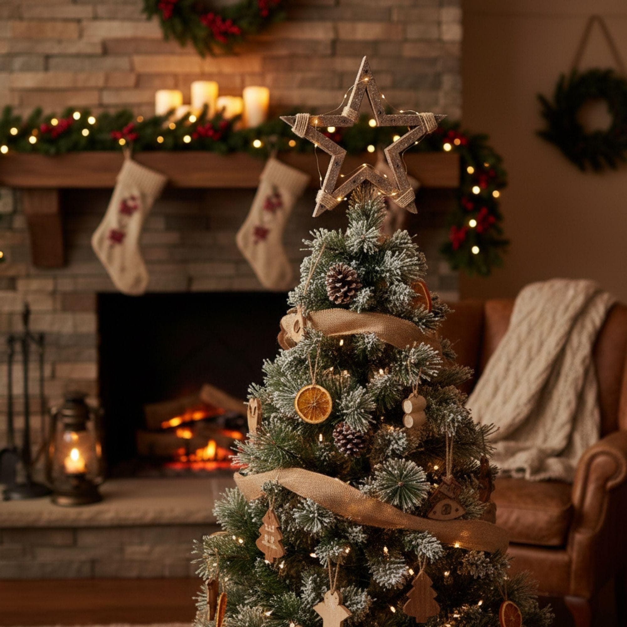 Rustic Christmas Star Plan: DIY Wooden Holiday Decor | Wooden Stars For Christmas Tree (PDF Download) - view 4