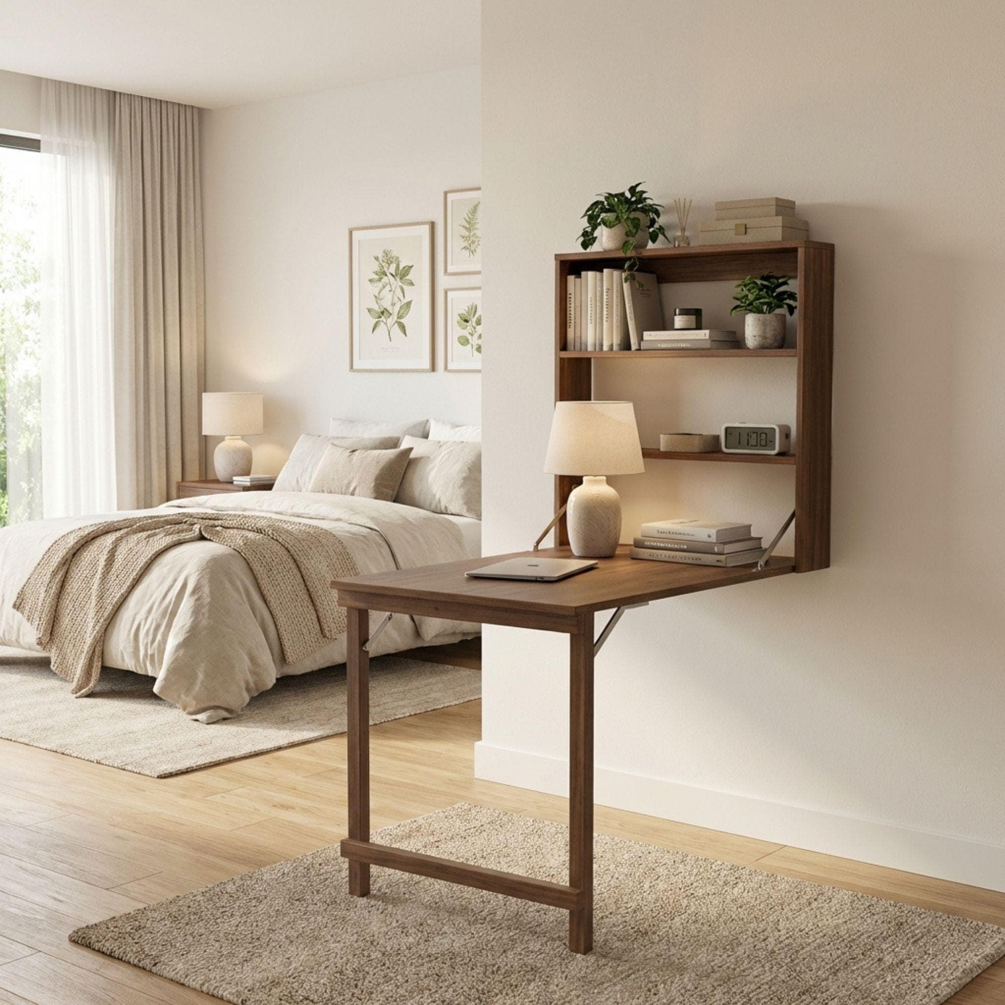 DIY Murphy Desk Plans | Wall Mounted Fold Down Table Blueprint (Digital Download) - view 4