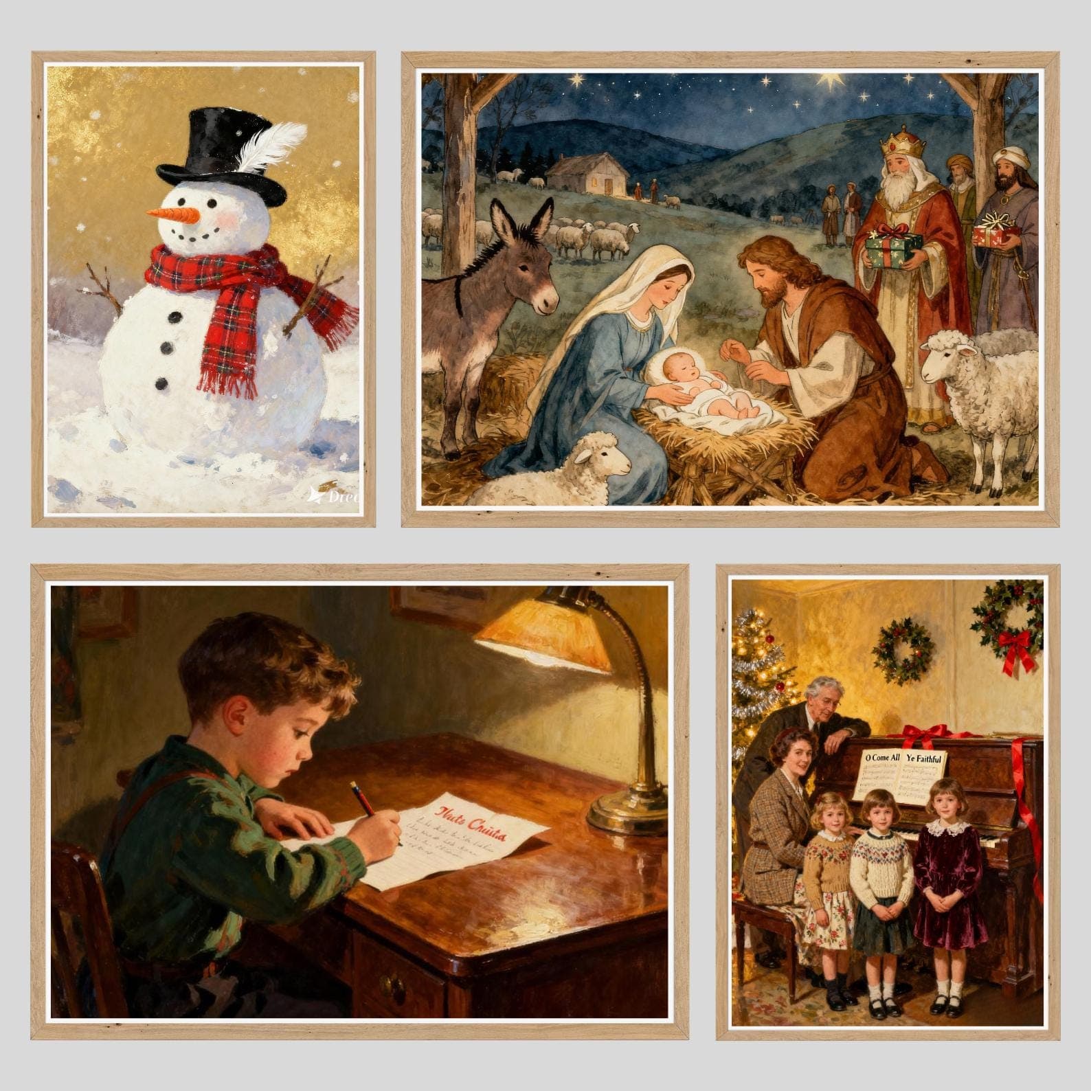 Vintage Christmas Prints Bundle | 100+ Holiday Digital Art (Download) - view 4