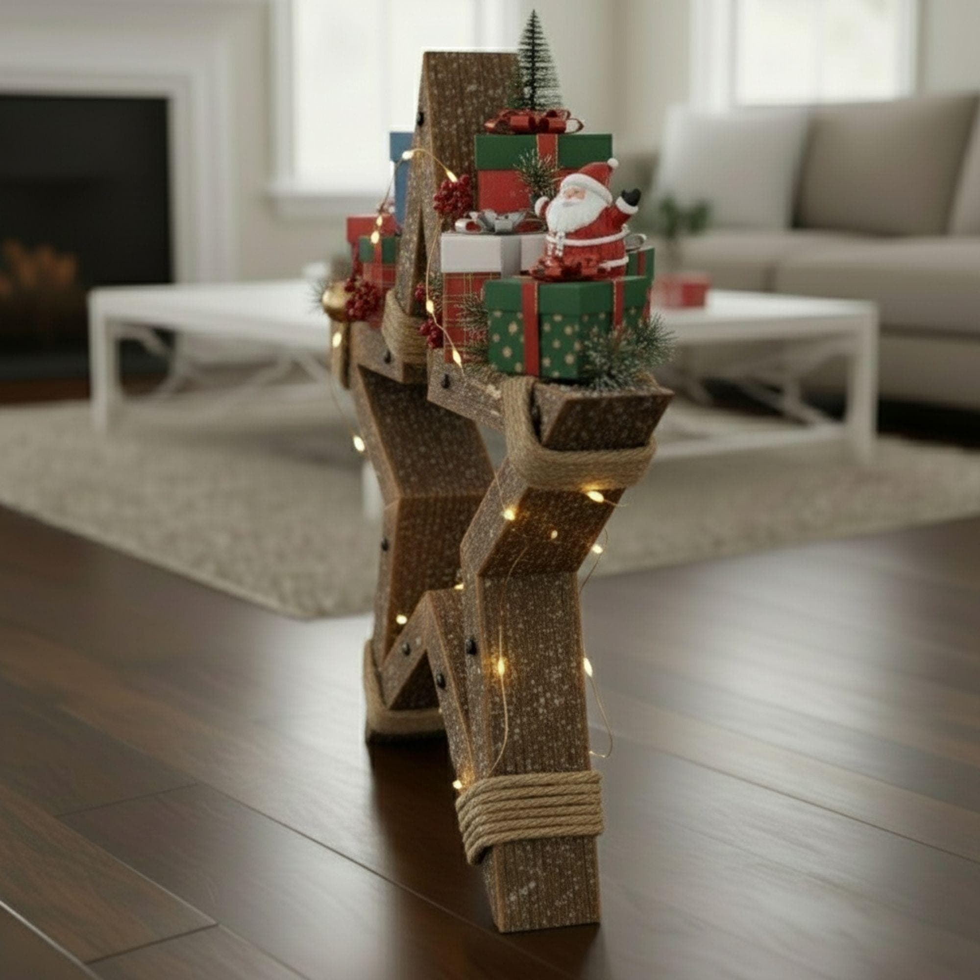 Rustic Christmas Star Plan: DIY Wooden Holiday Decor | Wooden Stars For Christmas Tree (PDF Download) - view 10