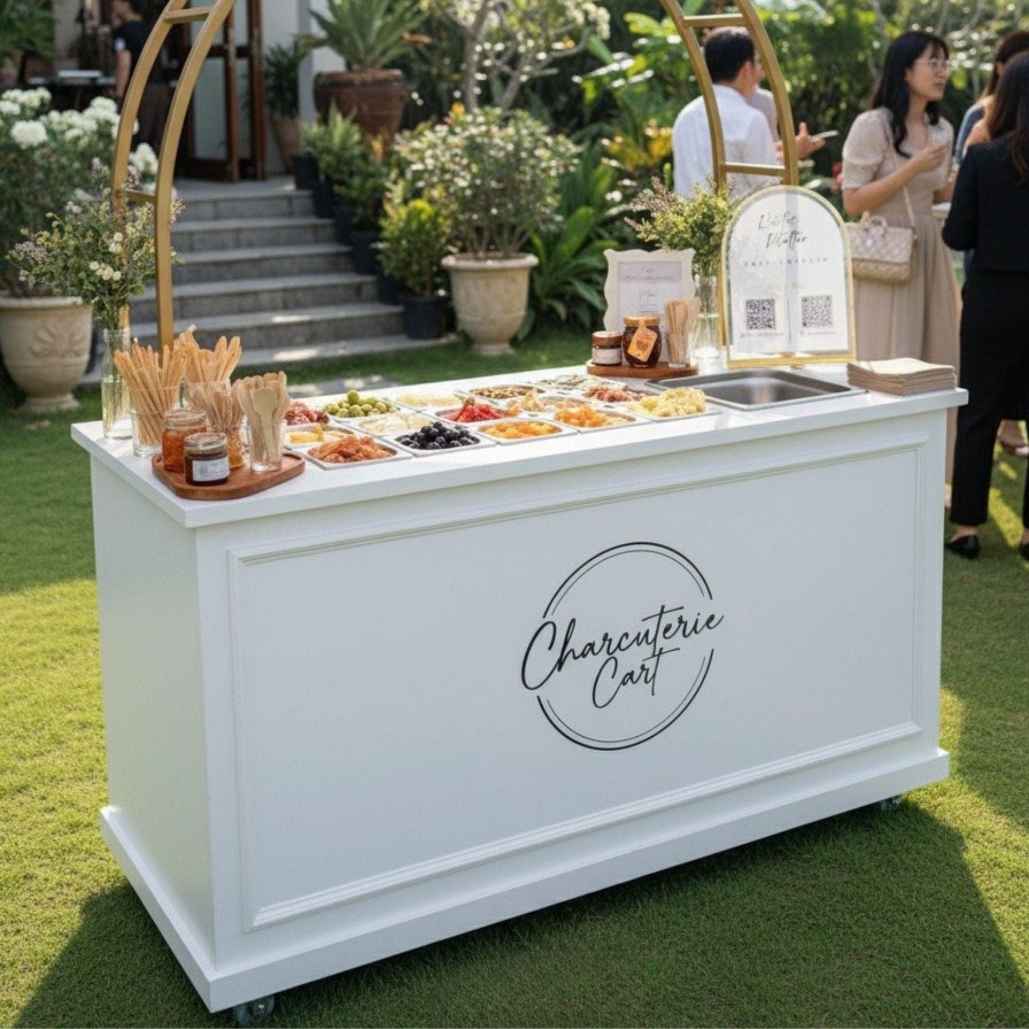 Mobile Food Cart Plans | Charcuterie Mobile Bar and Coffee Cart Bar Blueprint | Snack Cart, Pastry Cart, Ice Cream Cart, Cookie Cart Plans - view 4