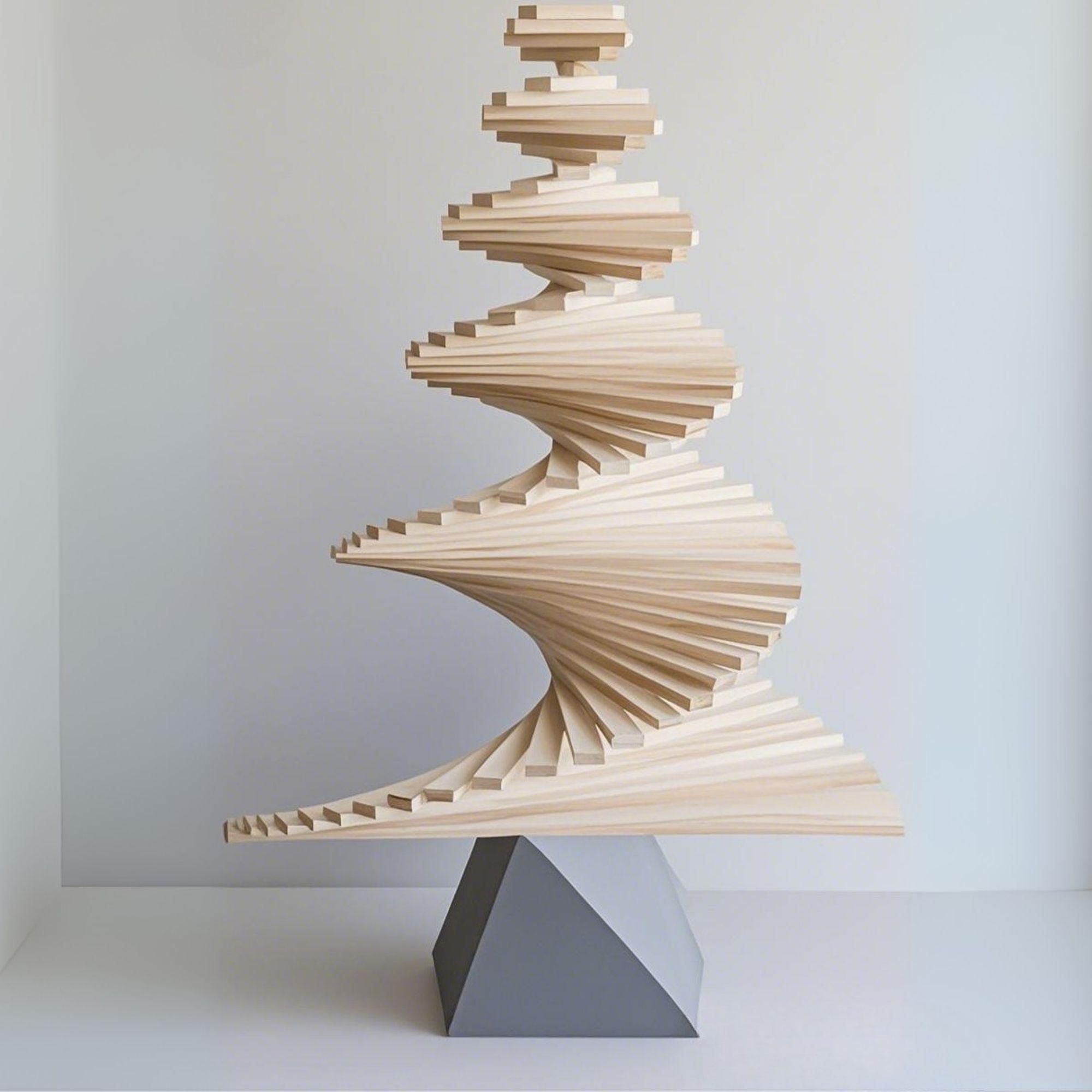Spiral Wooden Christmas Tree plans | DIY Spiral Christmas Tree, One Board Spiral Tree, Build Plan | Landscape Tree Plan PDF Printable - view 5