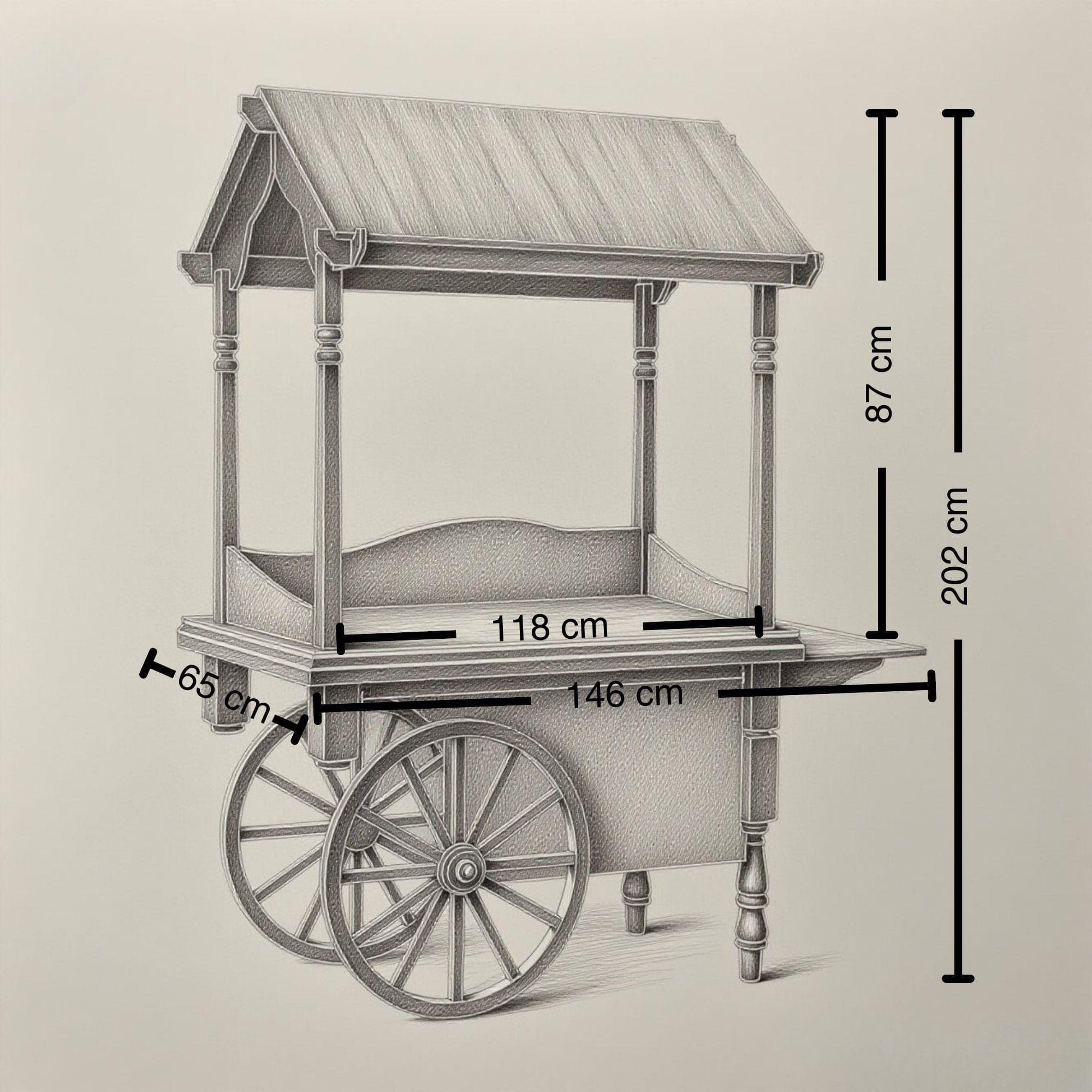 Candy Cart DIY Plan PDF | İce Cream Cart | Dessert Cart | Wedding Sweet Table Cart | Collapsible Wooden Sweet Bar for Sale, Party Treat Cart - view 6