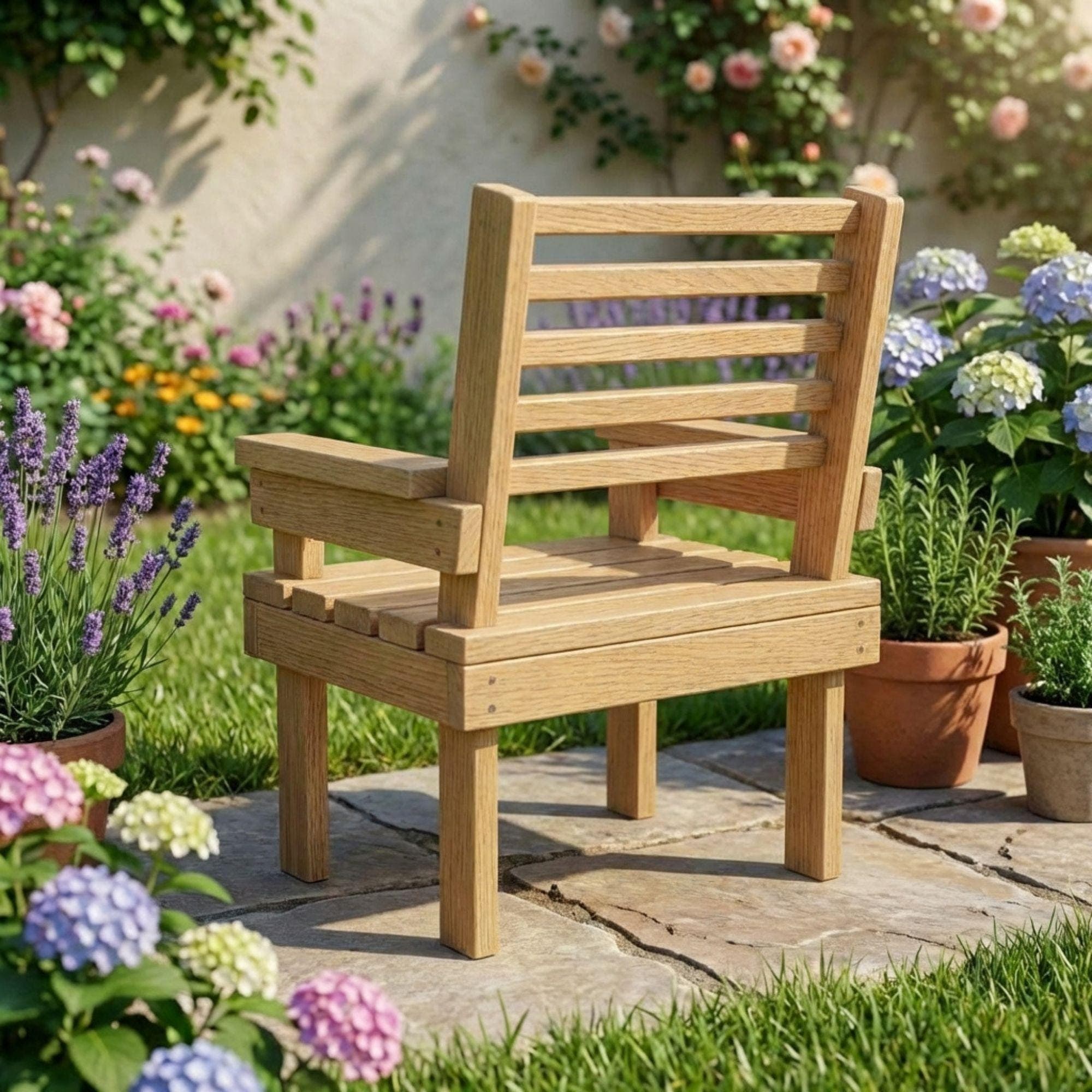 DIY Kids Wooden Chair Plans | Toddler Chair Plans PDF | Child Patio Chair Wood Plans | Wood Chair Template Printable - view 7