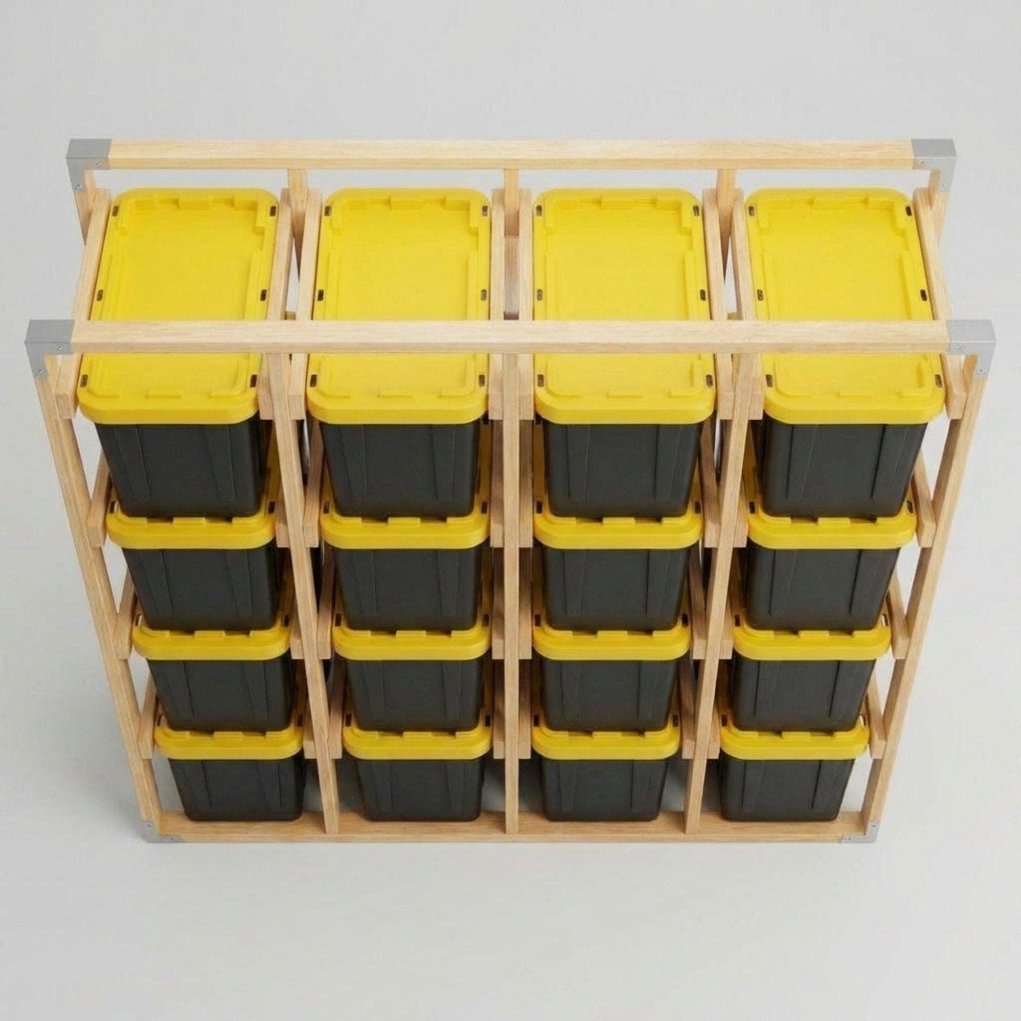 DIY 27 Gallon Tote Storage Rack Plans PDF | Heavy Duty Garage Organizer for 20 Totes | Large Bin Storage Blueprint | Workshop Shelving DIY - view 5