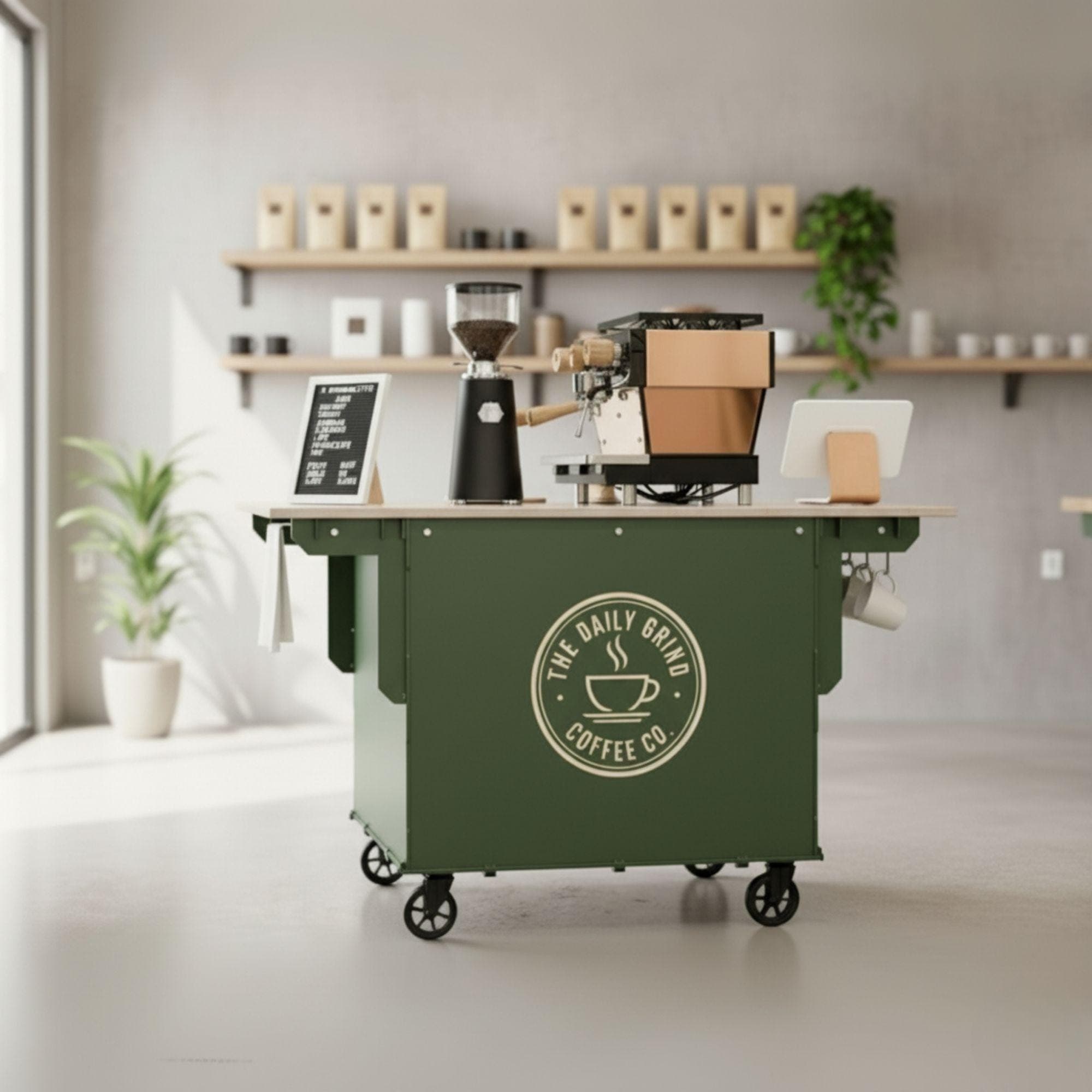 DIY Collapsible Coffee Cart Plans: Mobile Bar Blueprint (PDF Pattern) - view 3