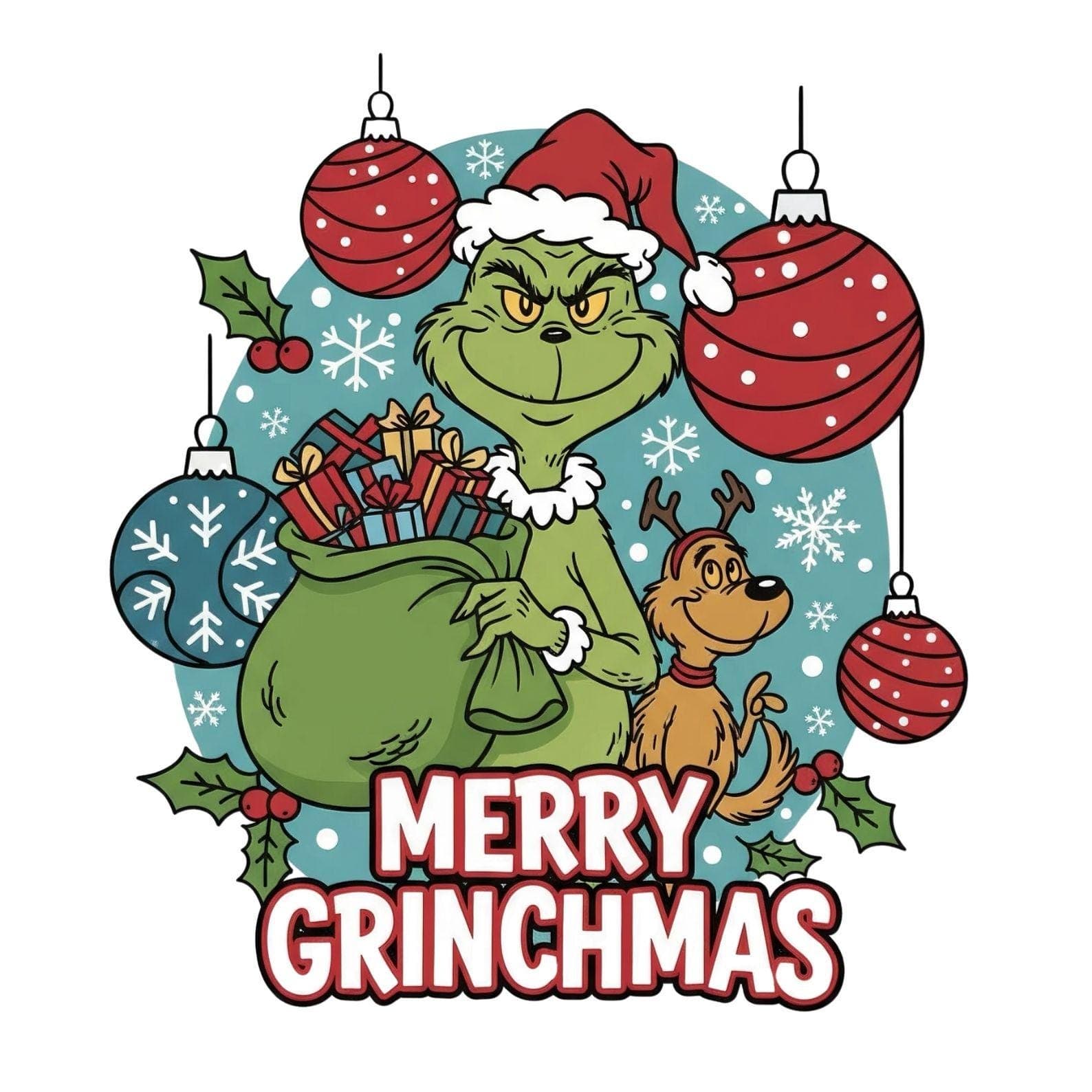 Grinch and Max Dog Christmas Tree SVG, PNG, JPG Bundle | - view 10