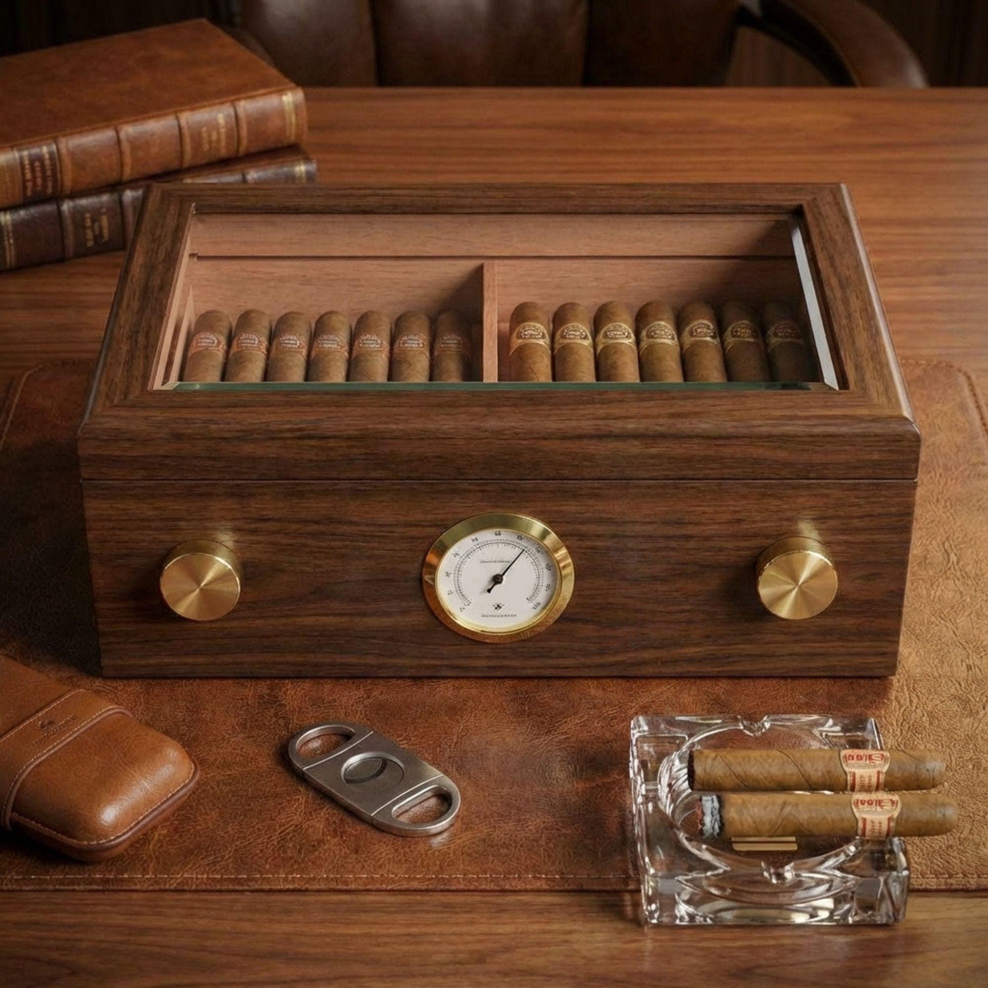 DIY Humidor Build Plans | Glass Top Cigar Box Blueprint | Humidor Pattern PDF | DIY Woodworking Gifts - view 3