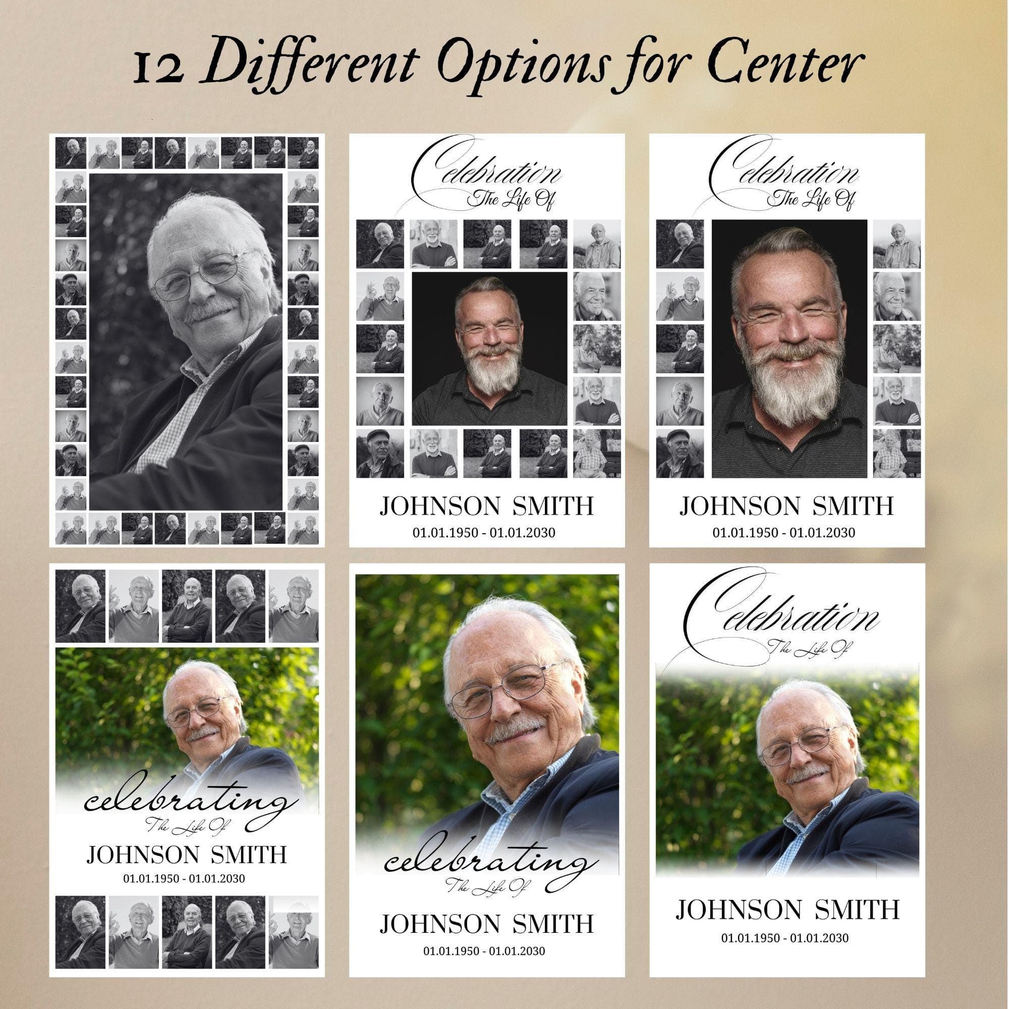 Memorial Photo Collage Sign | Funeral Welcome Poster (Digital Download) - view 4